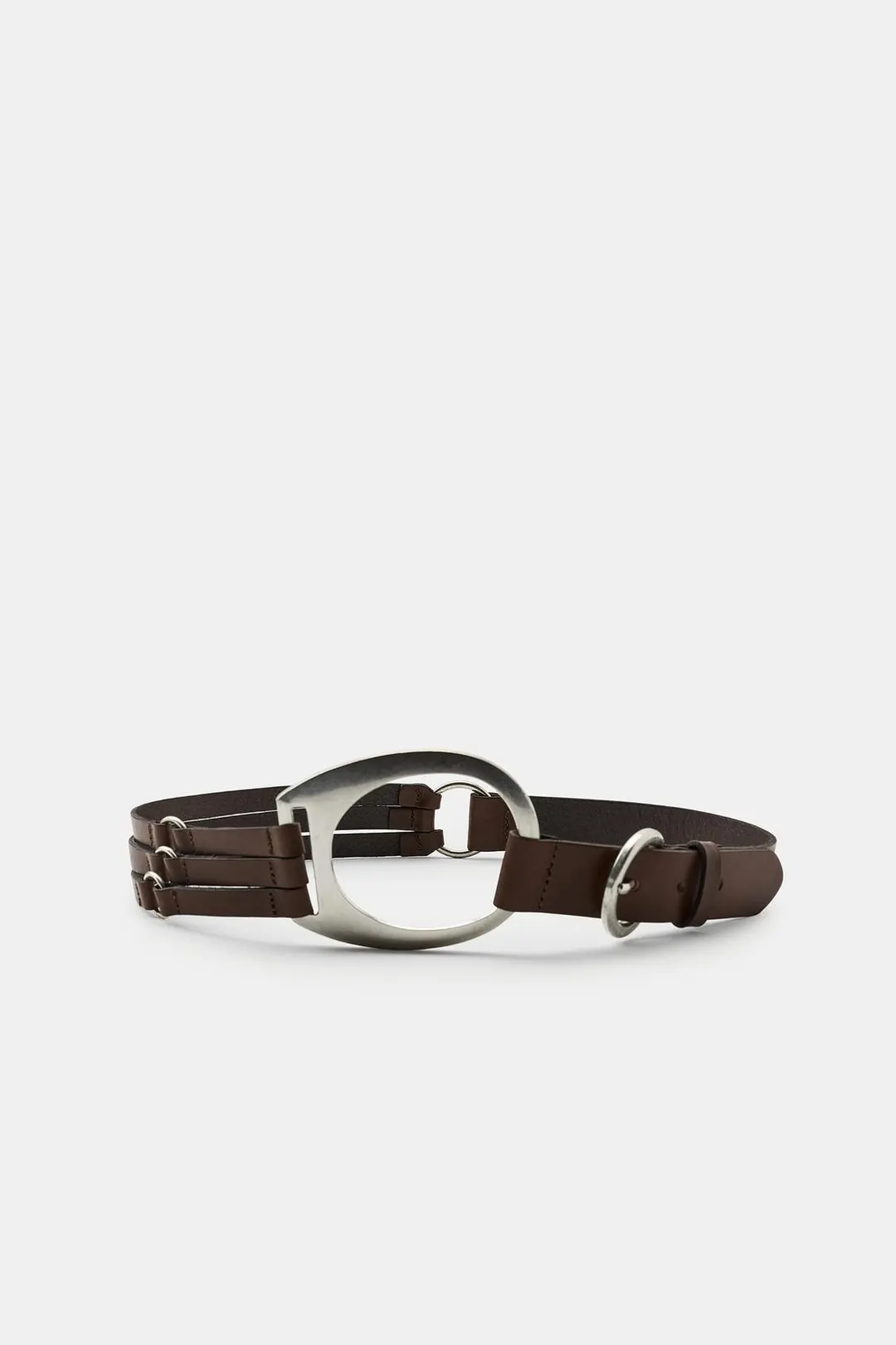 Ремень кожаный с кольцом, Zara