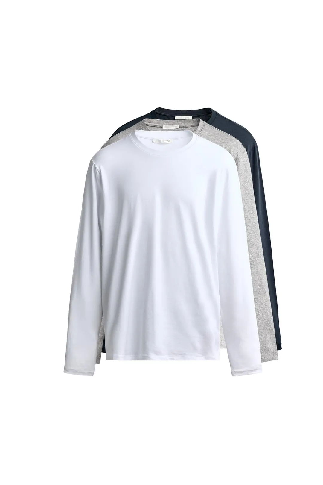 Футболки базовые облегающего кроя с длинными рукавами, 3 шт., Zara