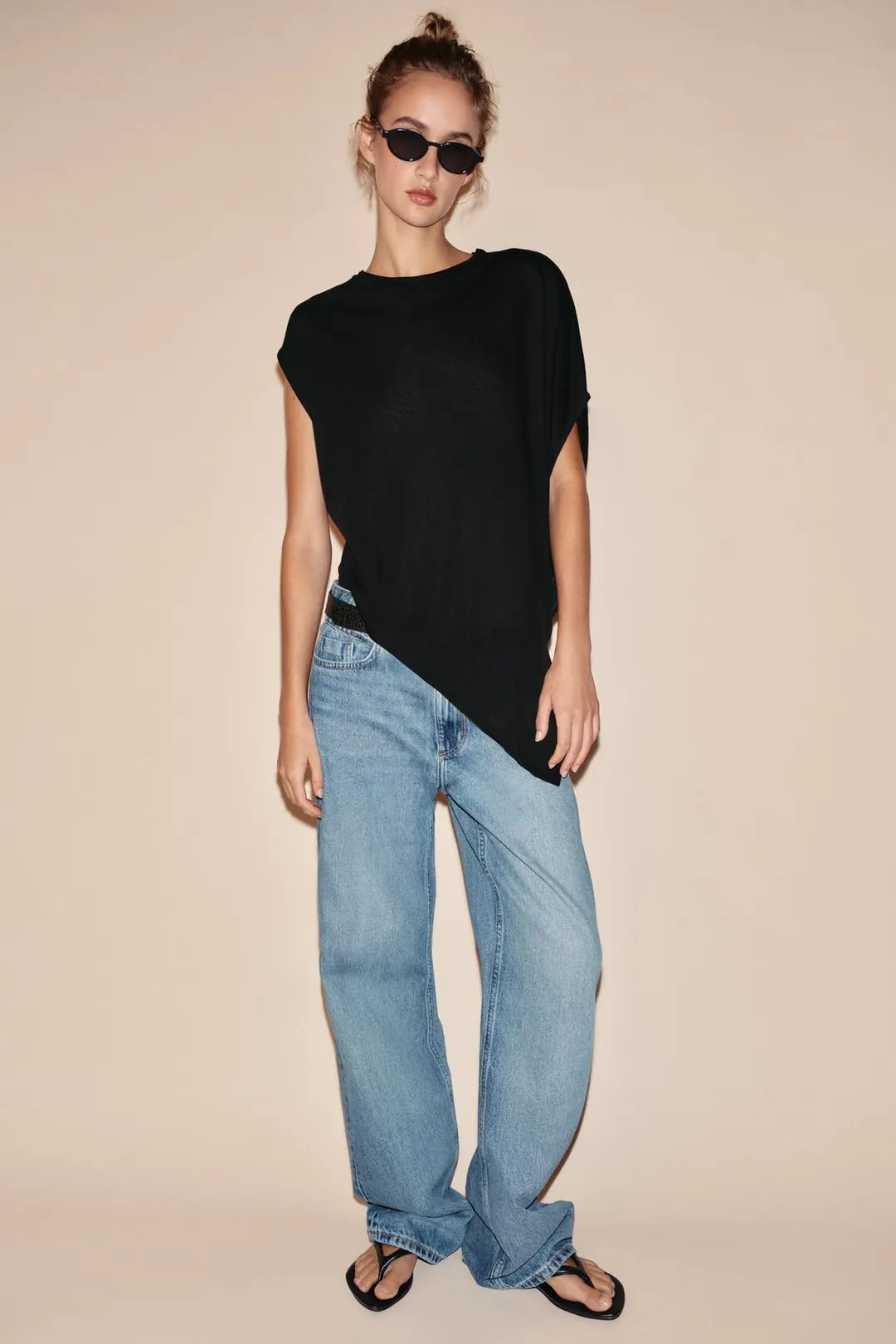 Асимметричный вязаный топ, Zara