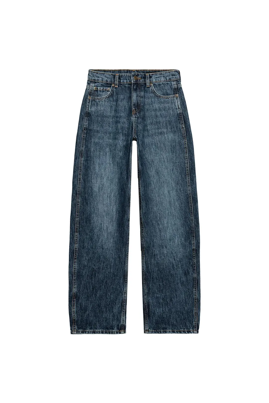 Джинсы ZW Collection прямого изогнутого кроя с низкой посадкой, Zara