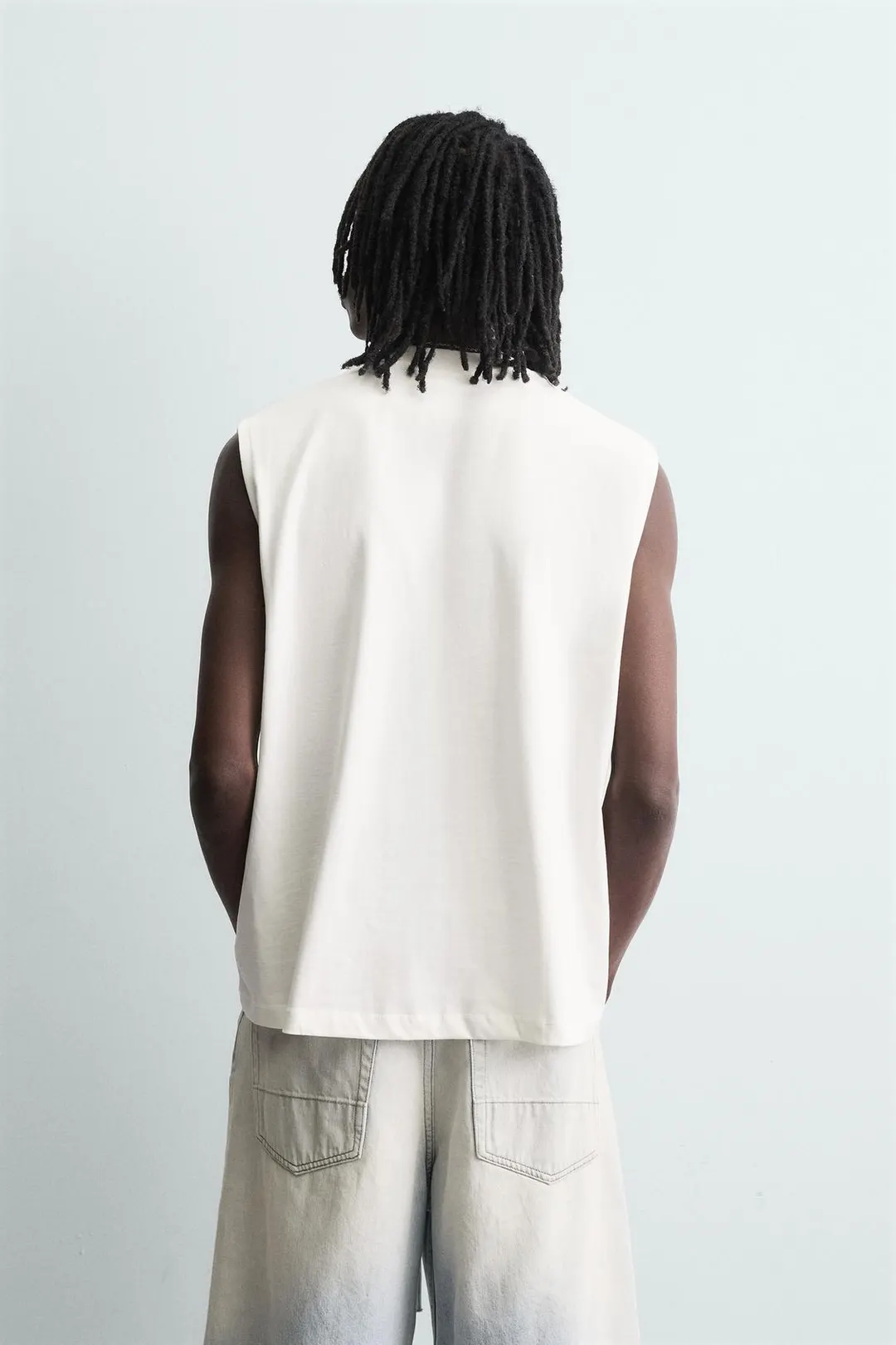 Майка из вареной ткани, Zara