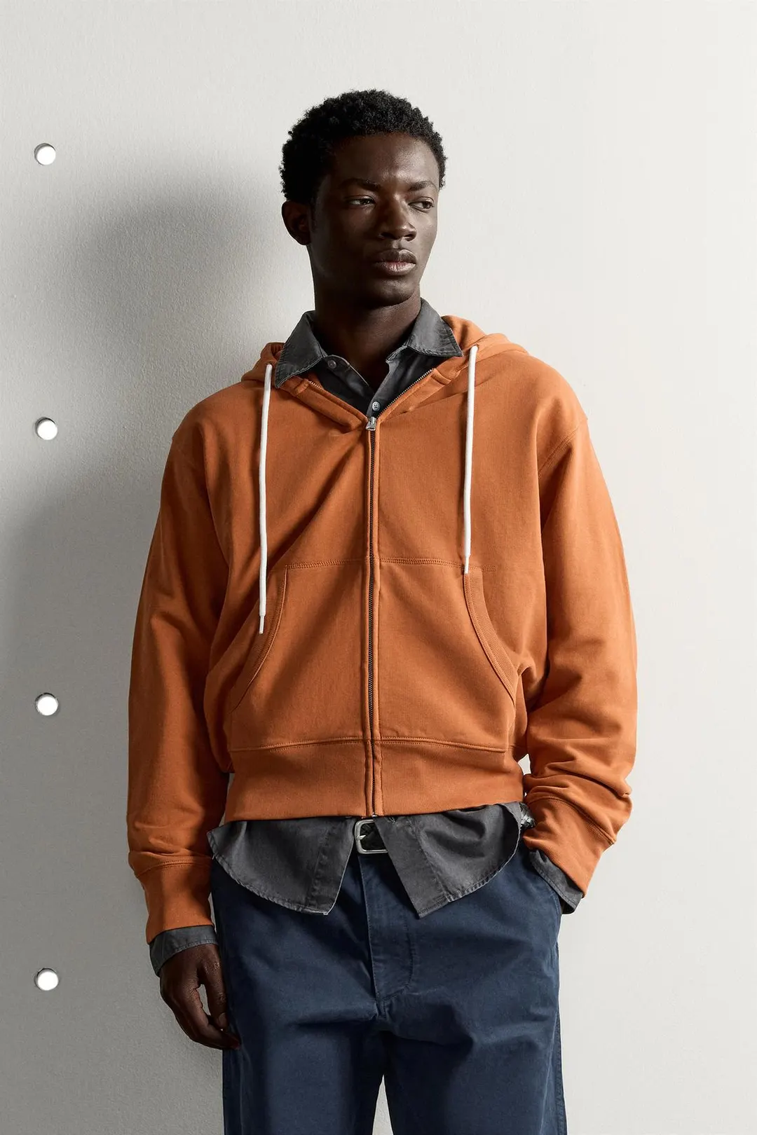 Худи прямого кроя на молнии, Zara