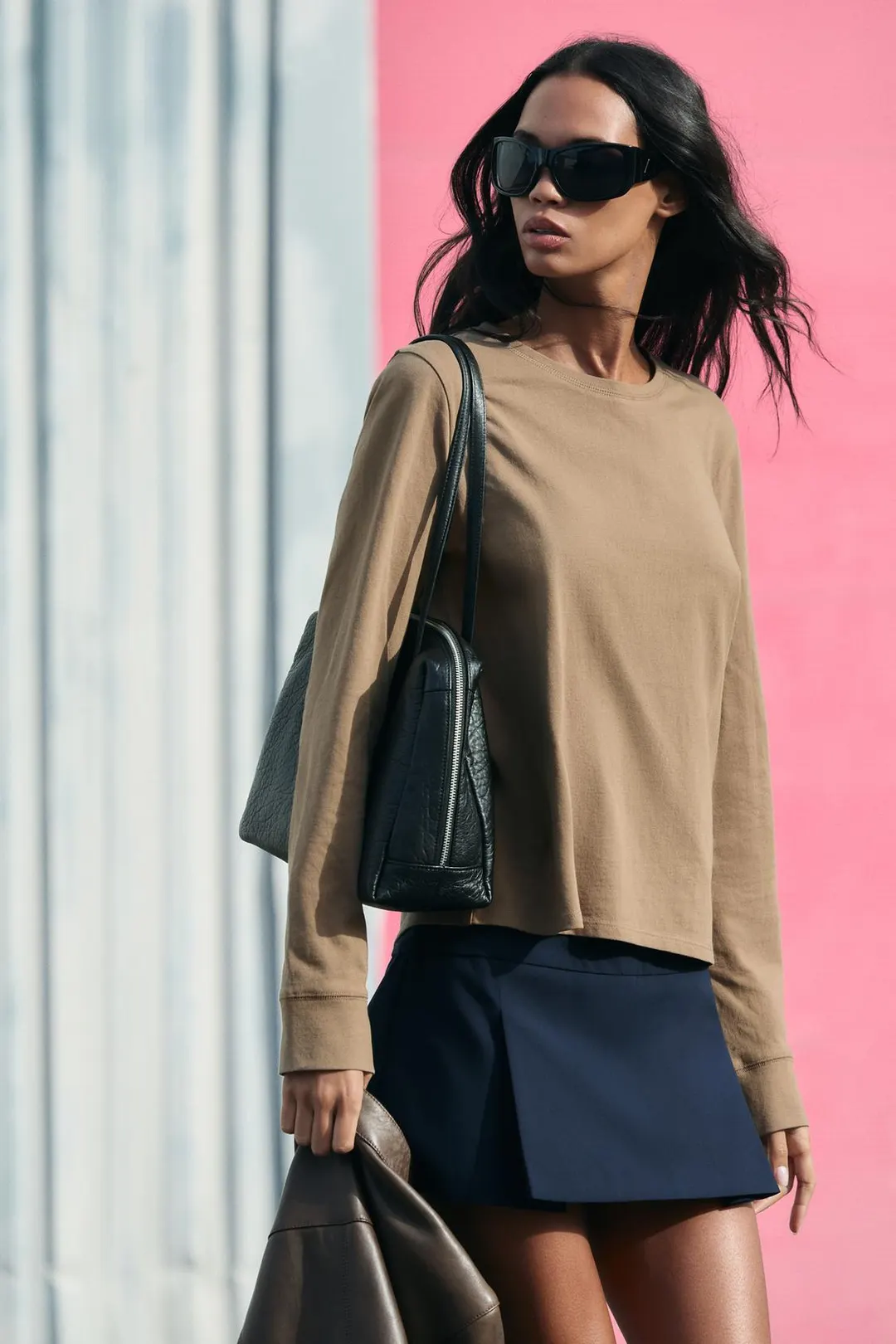 Футболка из фактурного хлопка, Zara