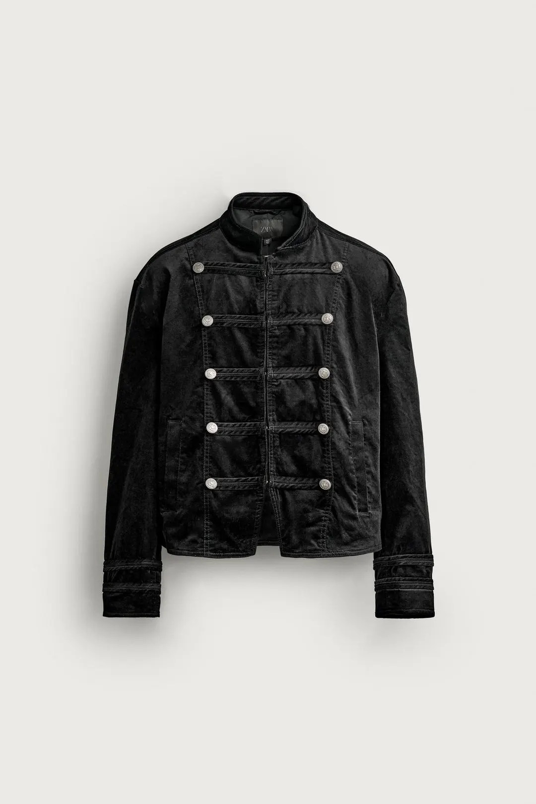 Укороченный жакет из бархата, Zara