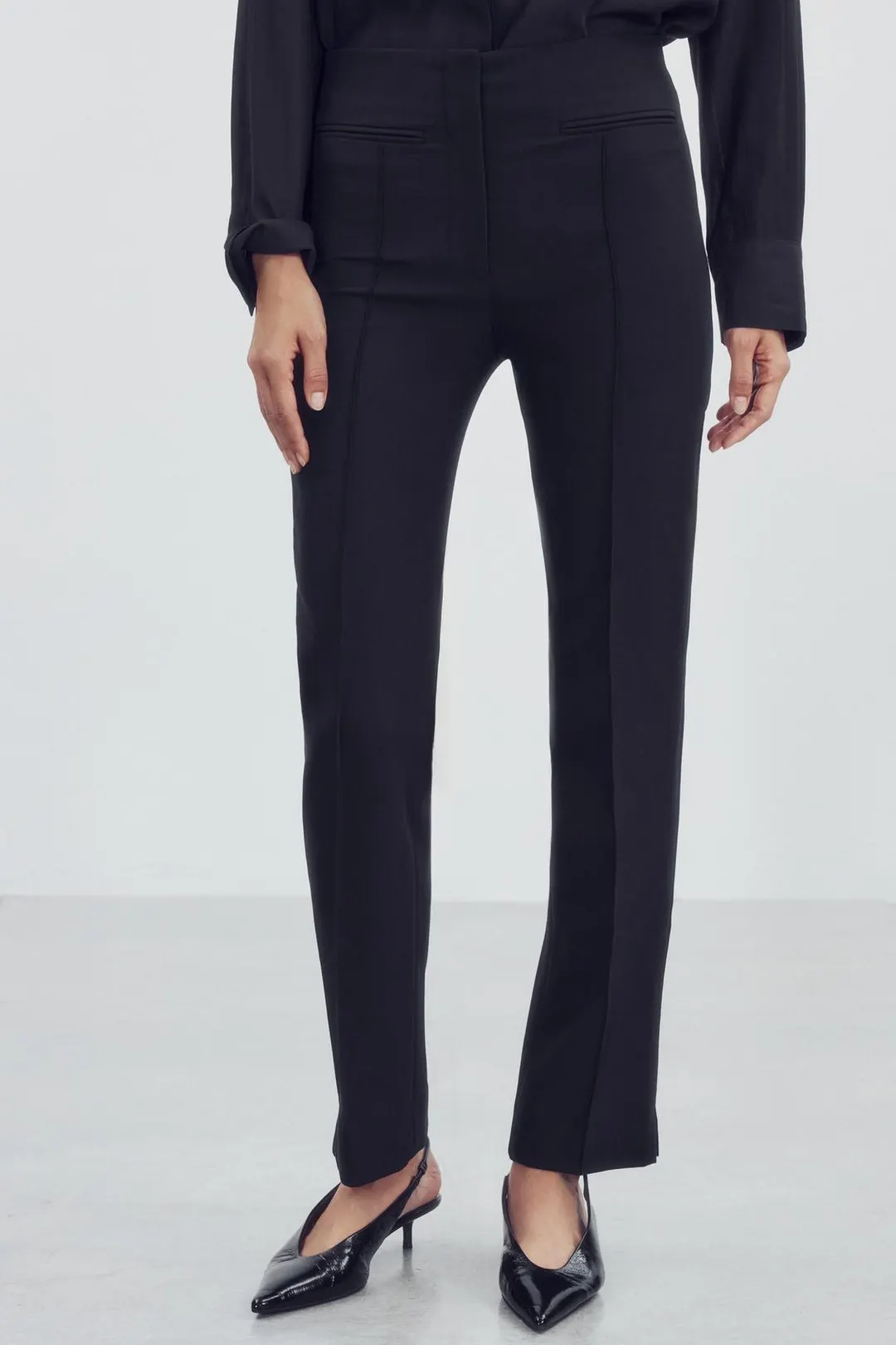 Брюки ZW Collection с декоративными швами, Zara
