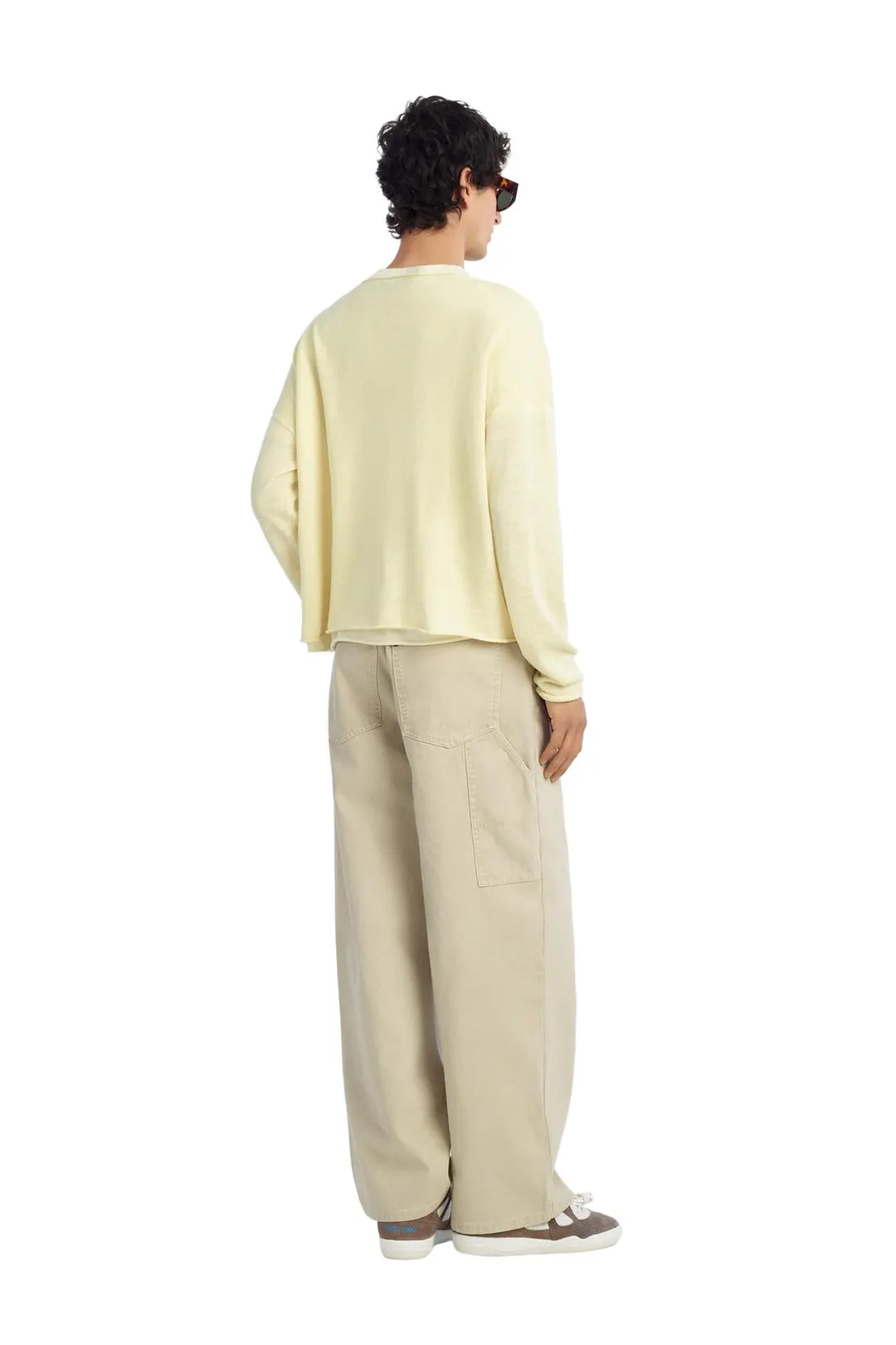 Джемпер укороченный из смеси льна и шерсти, Zara