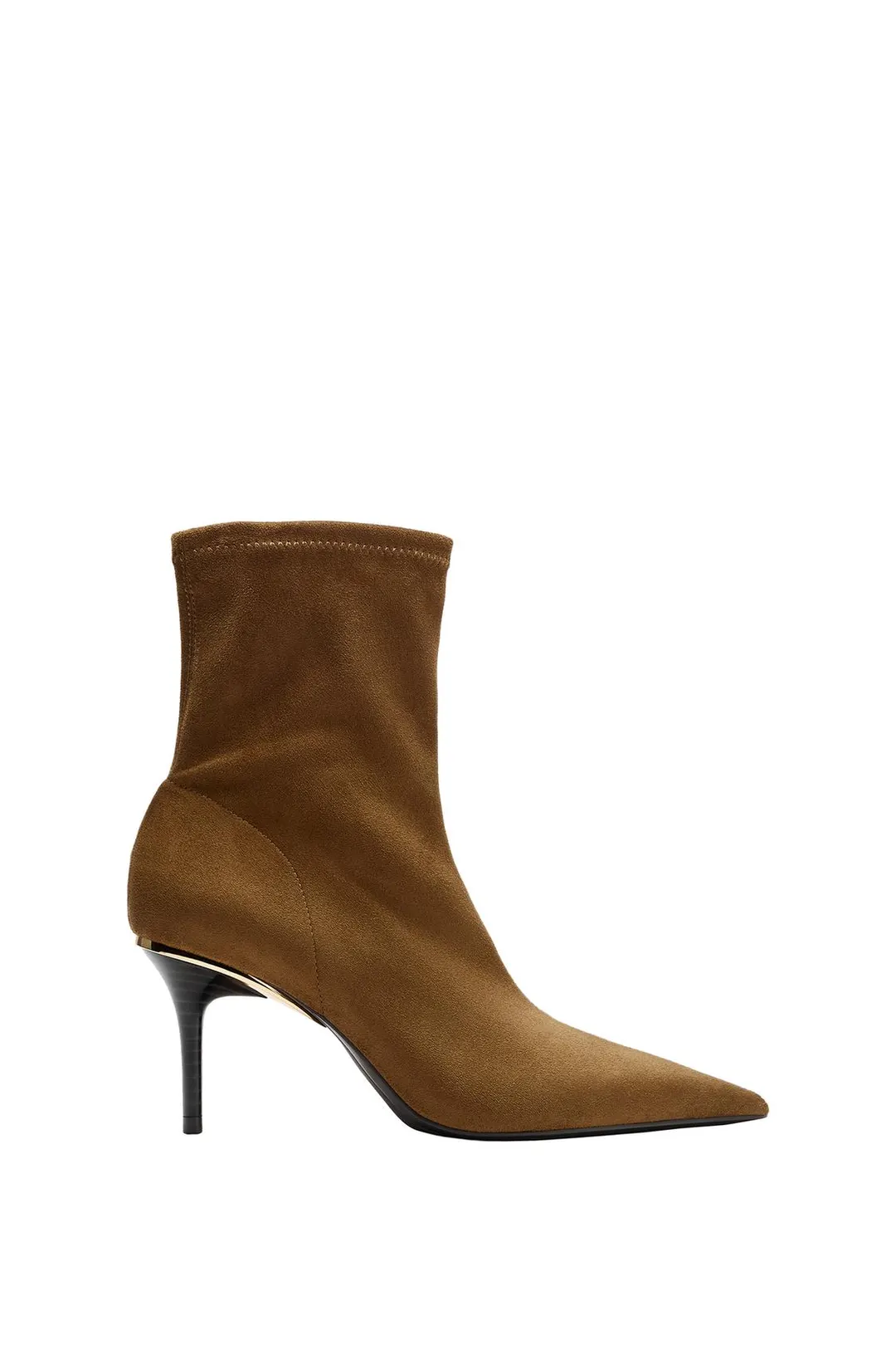 Ботильоны на каблуке с металлической деталью, Zara