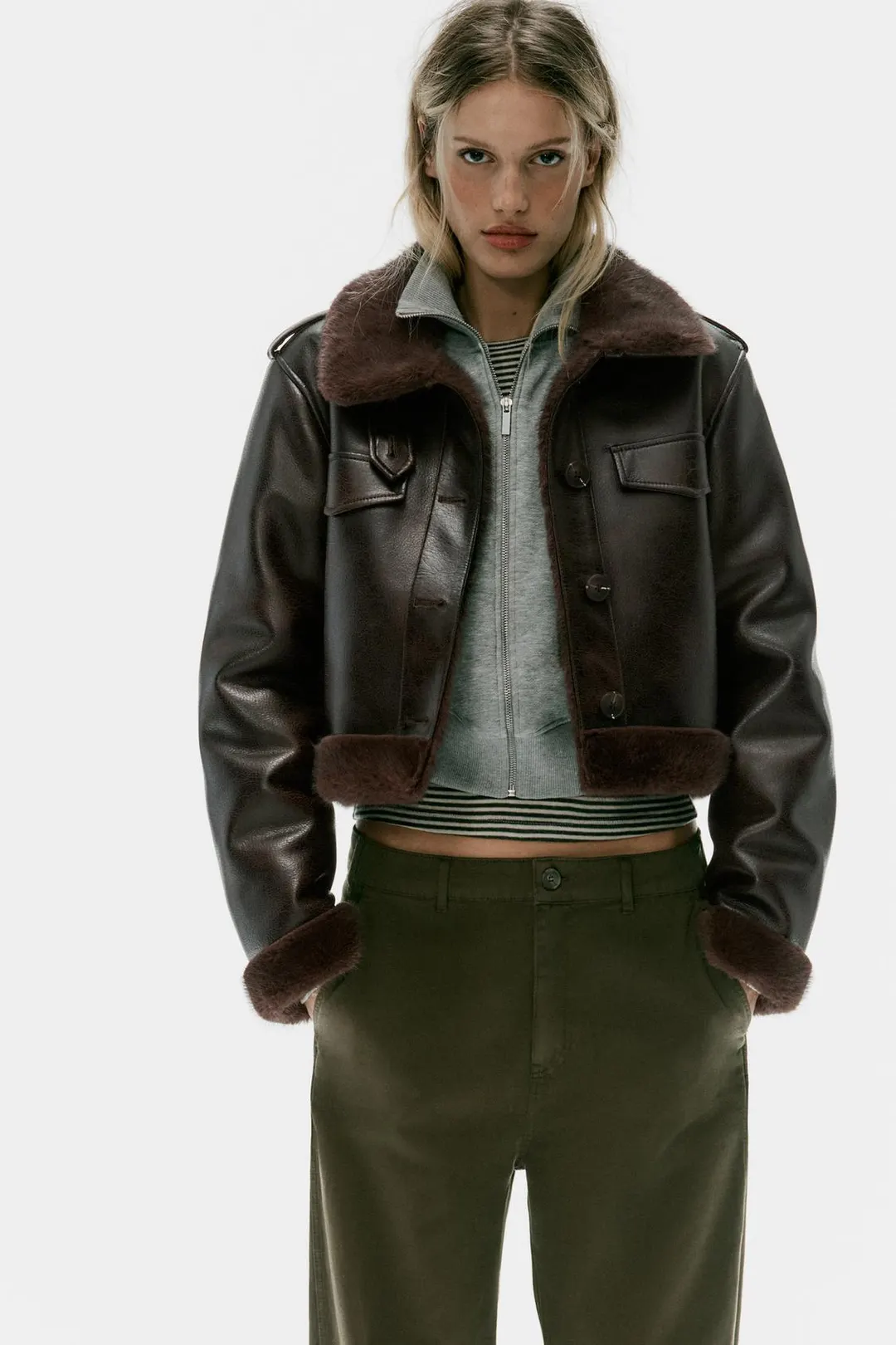 Брюки чинос оверсайз, Zara
