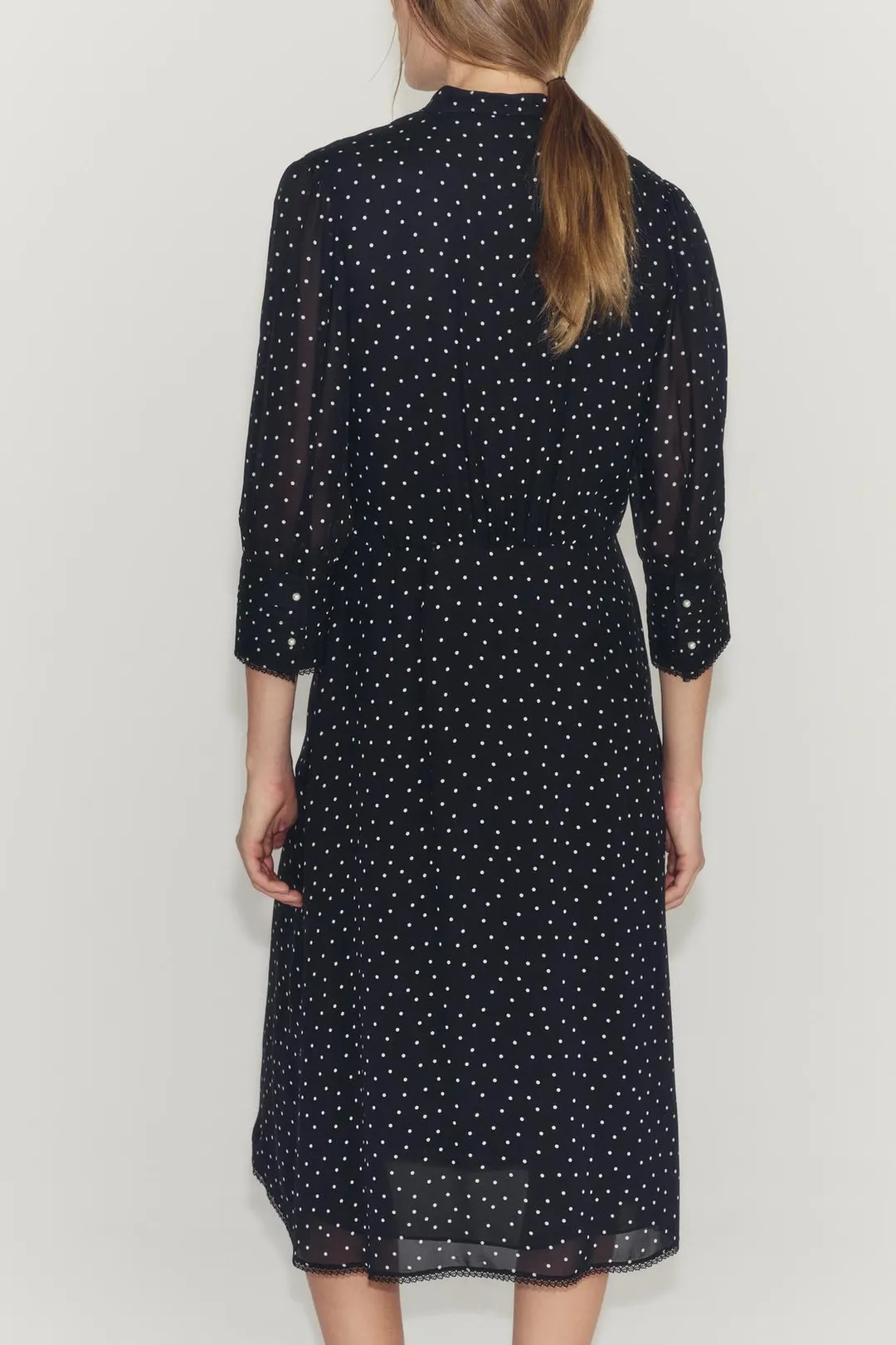 Платье в горошек с оборками ZW Collection, Zara