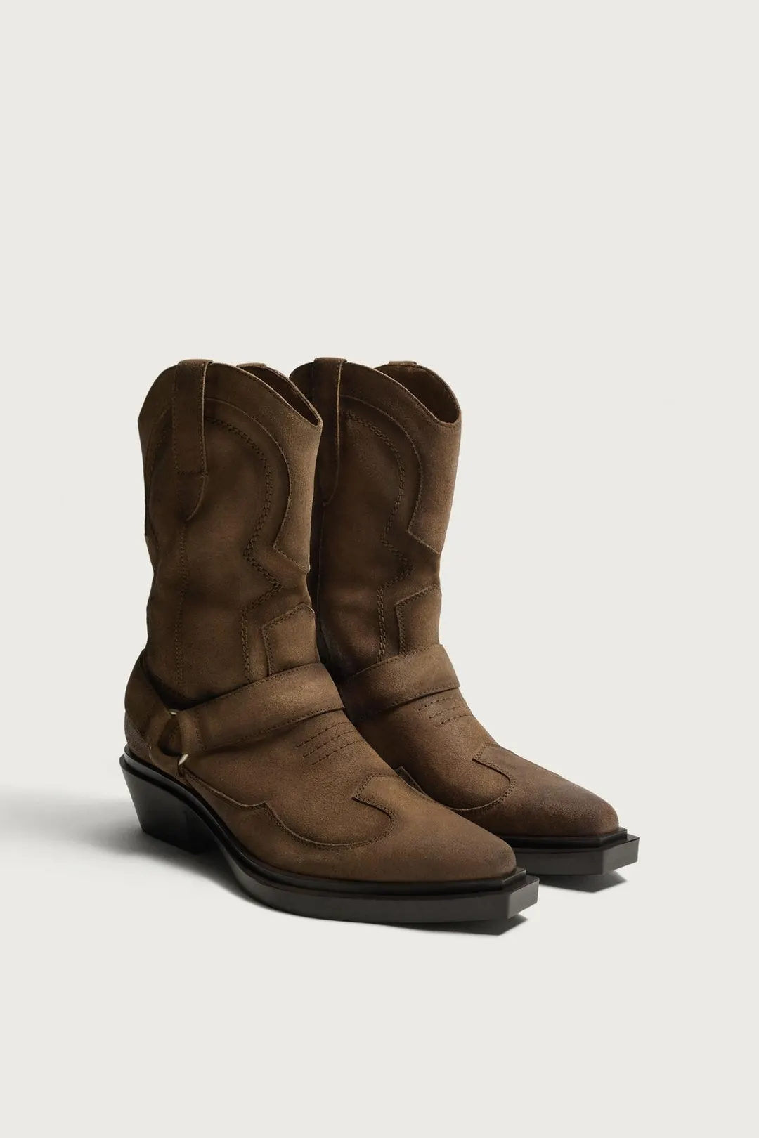 Кожаные ковбойские сапоги, Zara