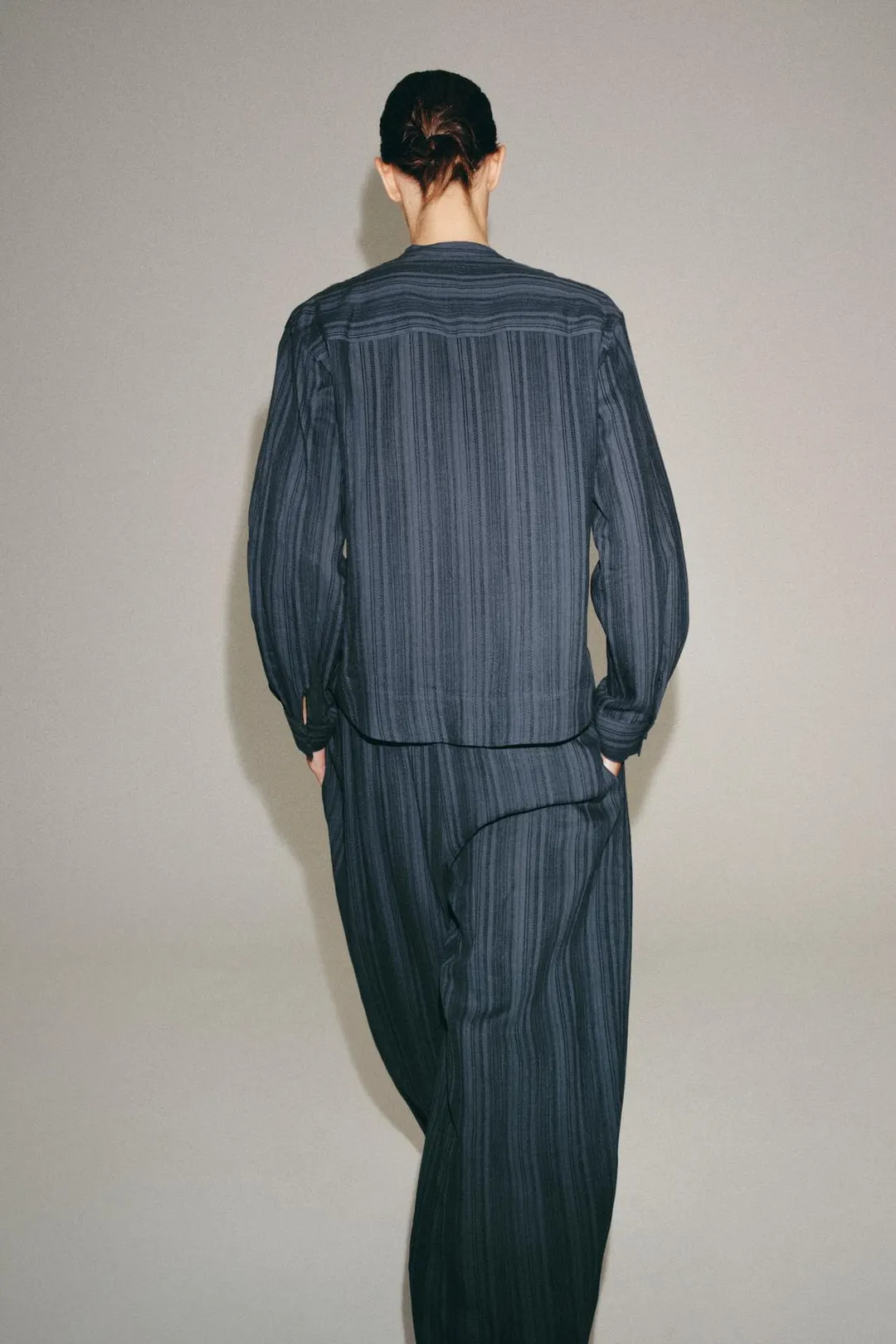 Брюки-саруэл в полоску ZW Collection, Zara