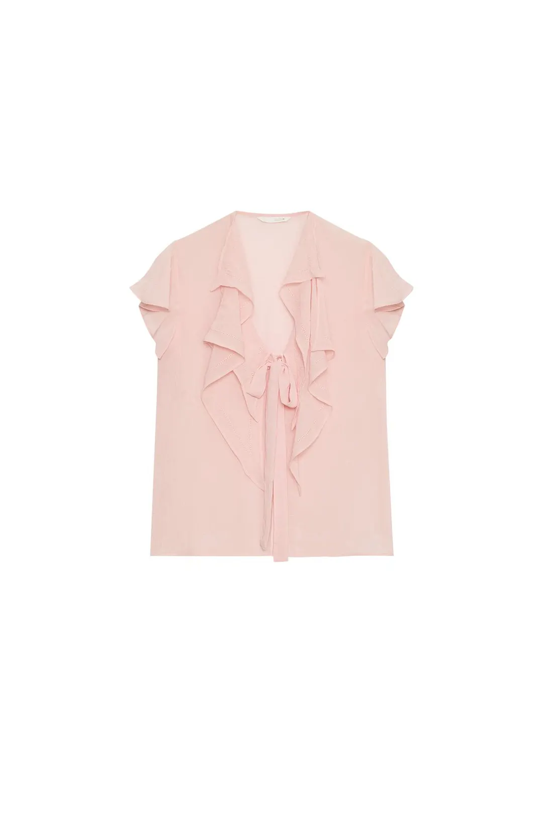 Блузка с оборками и завязками, Zara