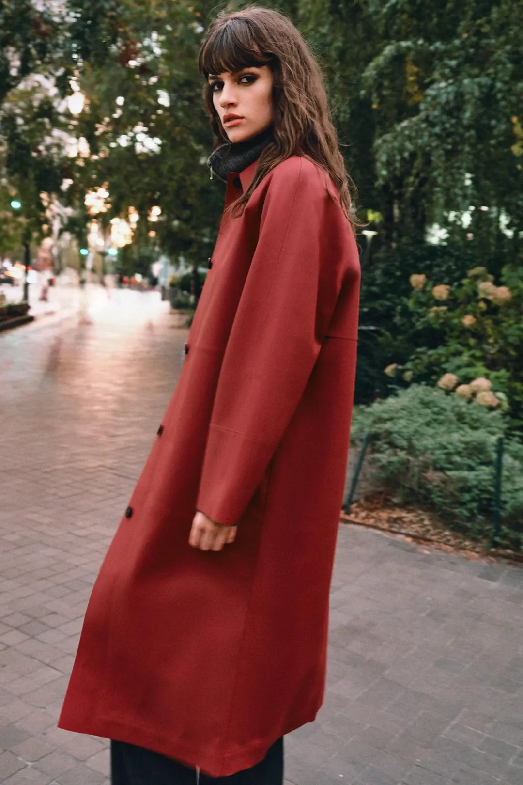 Длинный водоотталкивающий тренч ZW Collection, Zara