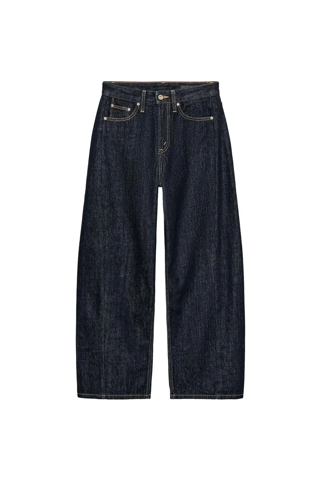 Джинсы свободного кроя до щиколотки со средней посадкой ZW Collection, Zara
