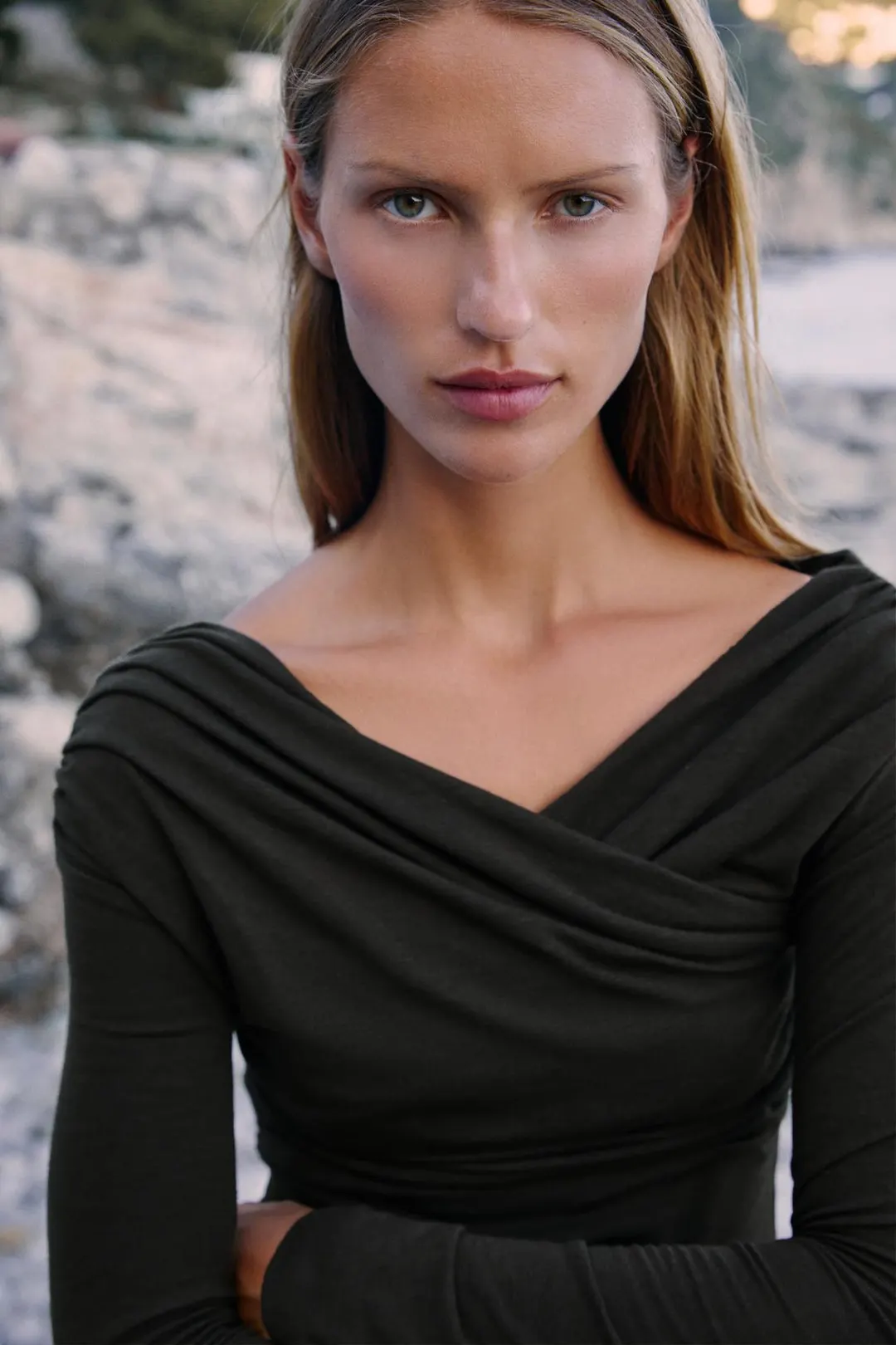 Топ с драпировкой и запахом, Zara
