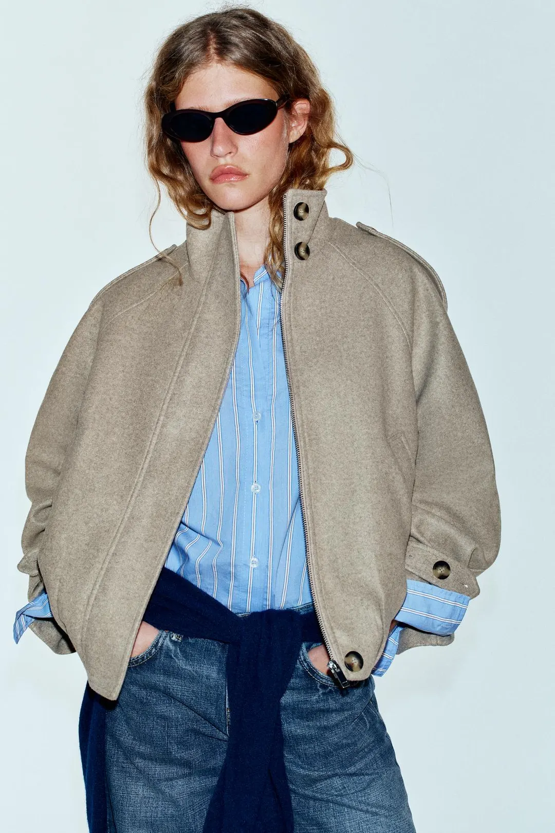 Бомбер с хлястиком, Zara