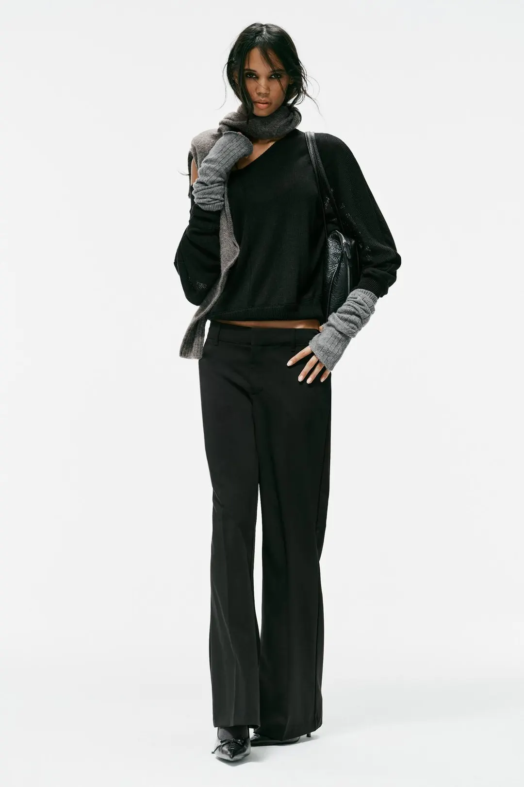 Брюки прямого кроя с низкой посадкой, Zara