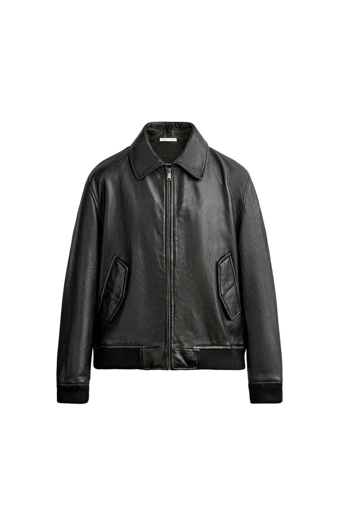 Куртка кожаная стандартного кроя, Zara