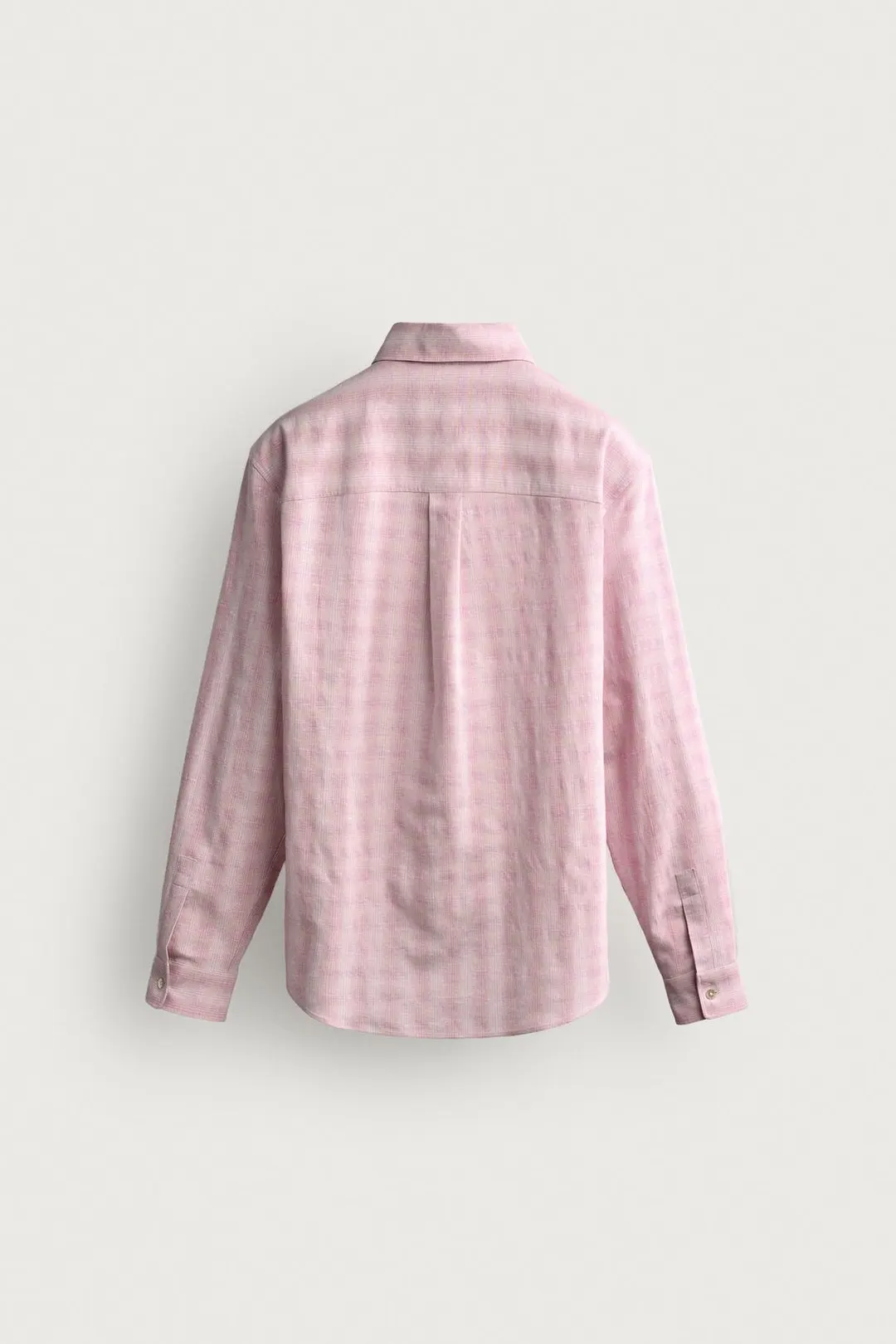 Рубашка из хлопка и льна в клетку, Zara