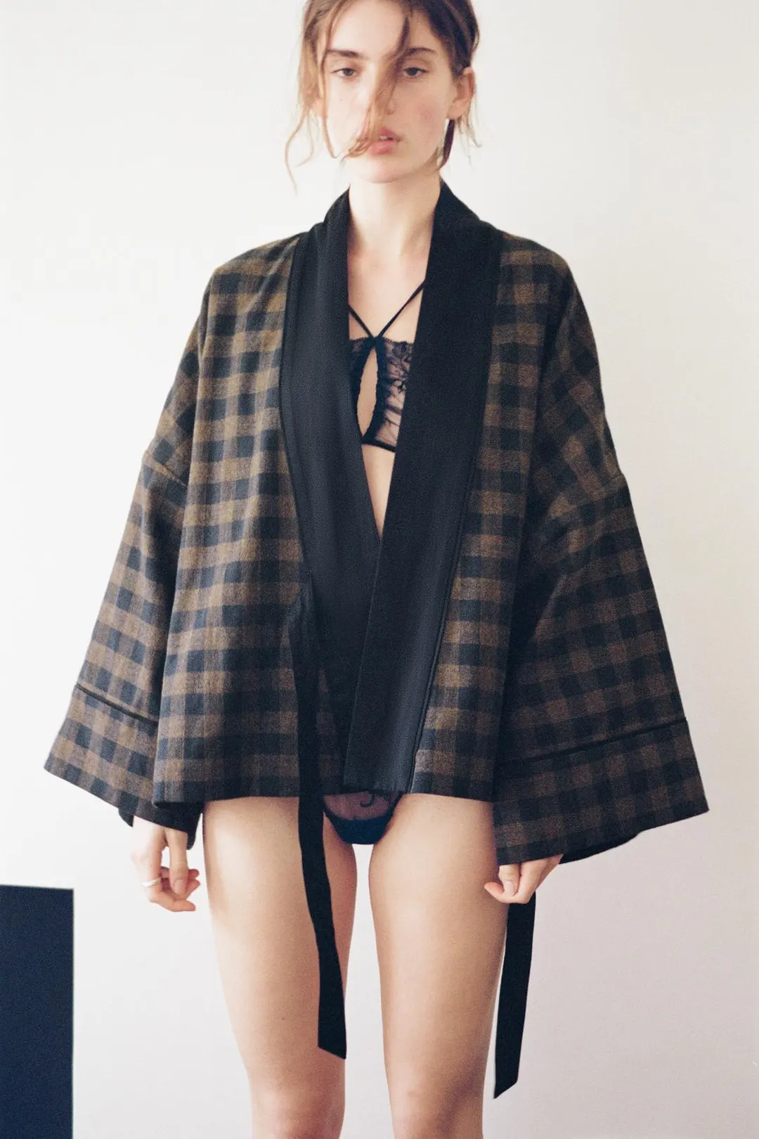 Куртка с принтом в клетку, Zara