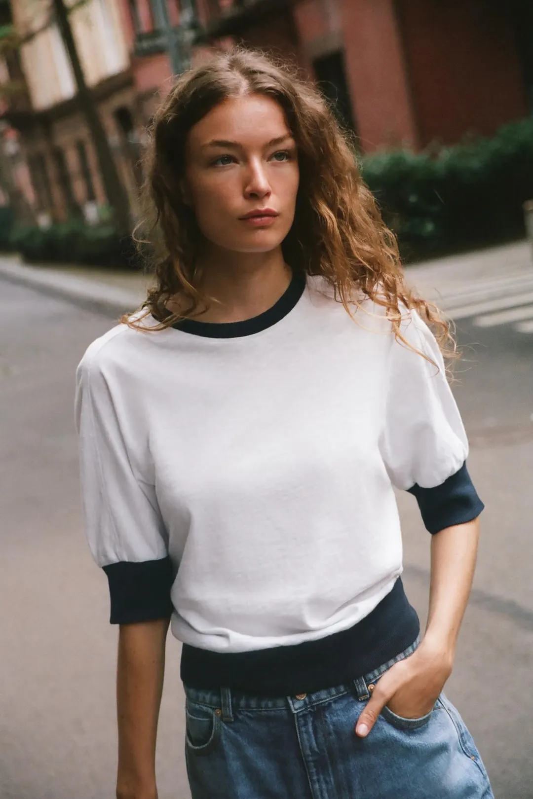 Футболка с кантом, Zara