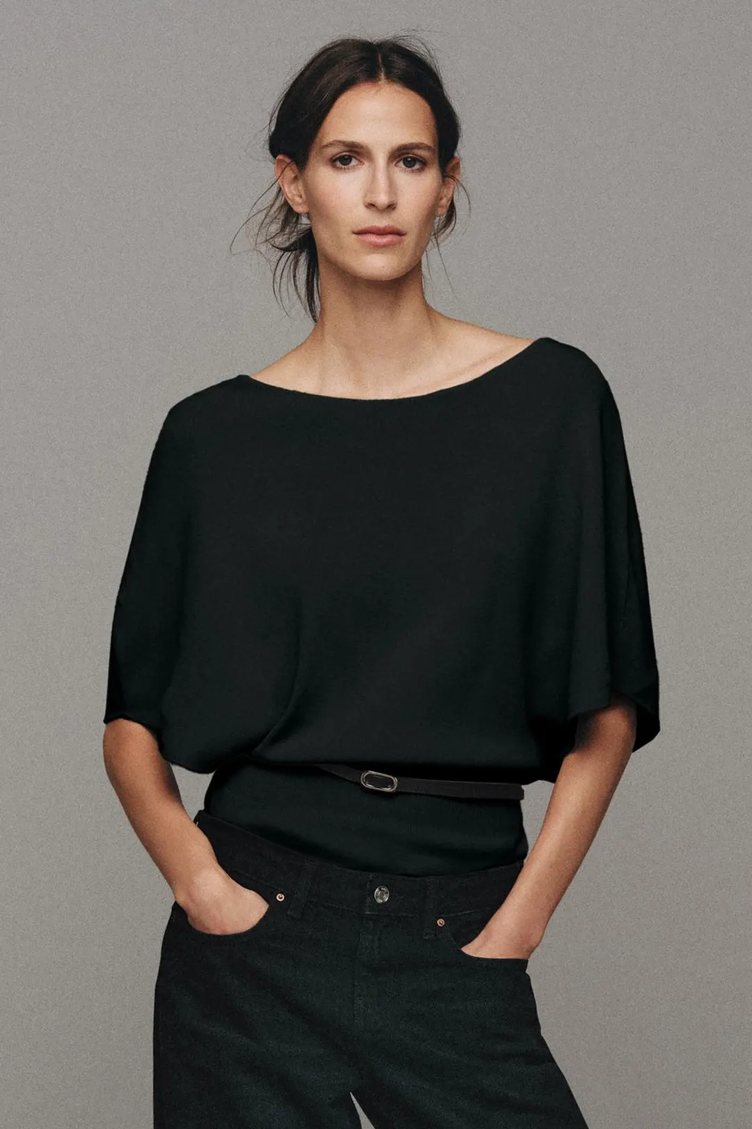 Топ вязаный с поясом, Zara