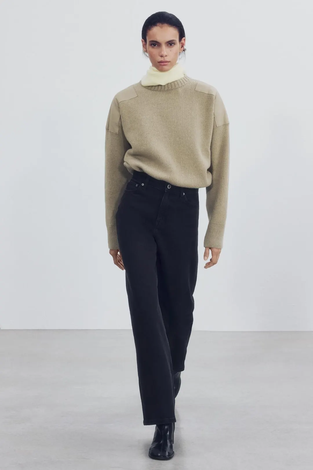 Широкие джинсы ZW Collection Comfort с высокой посадкой, Zara