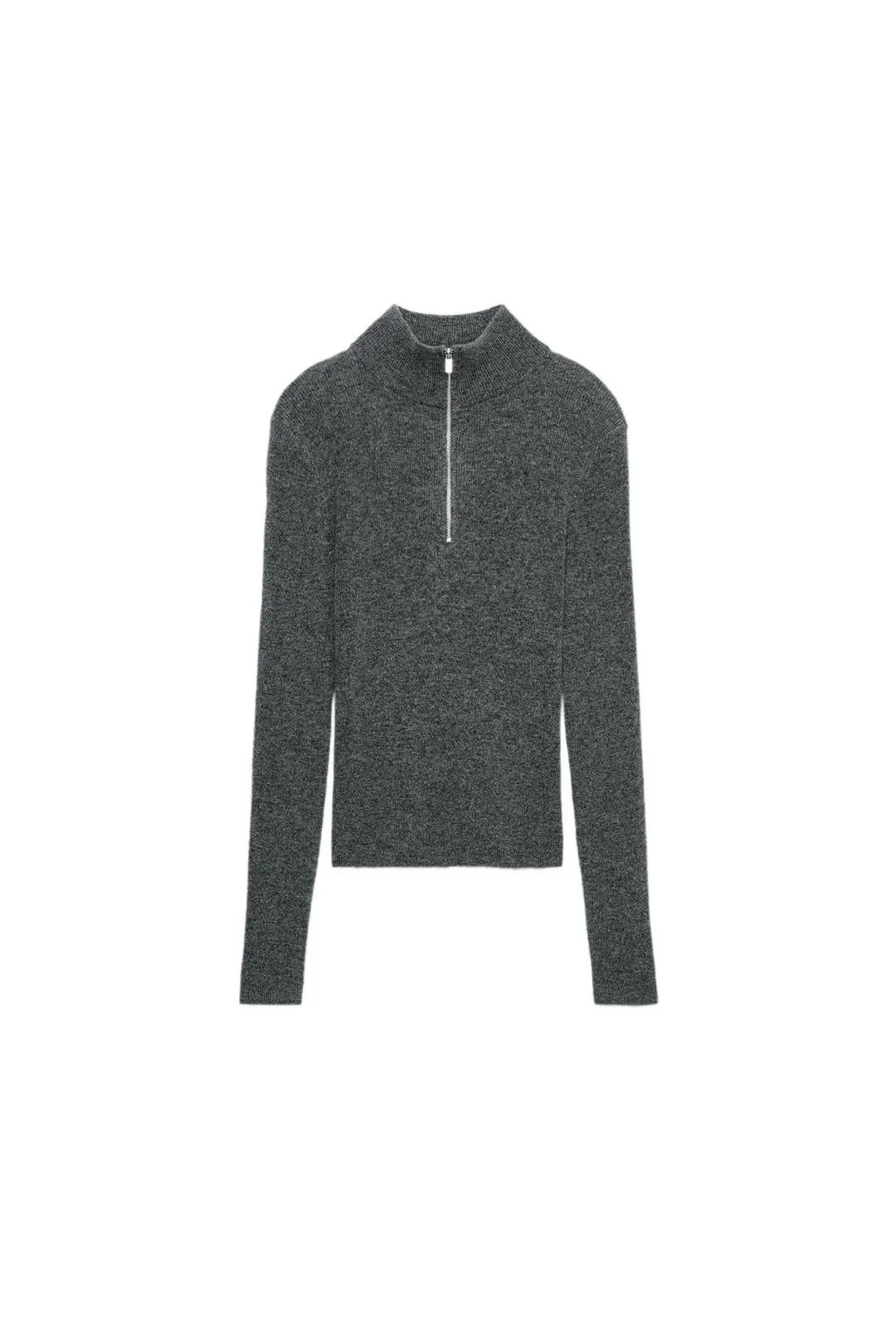 Свитер на молнии из 100% шерсти, Zara