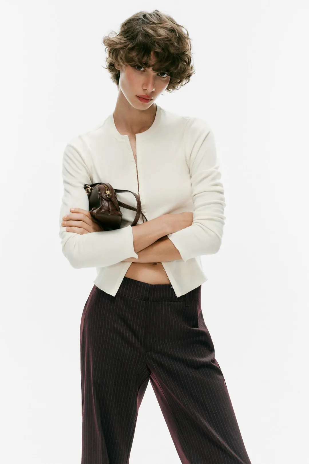 Брюки прямого кроя с низкой посадкой, Zara