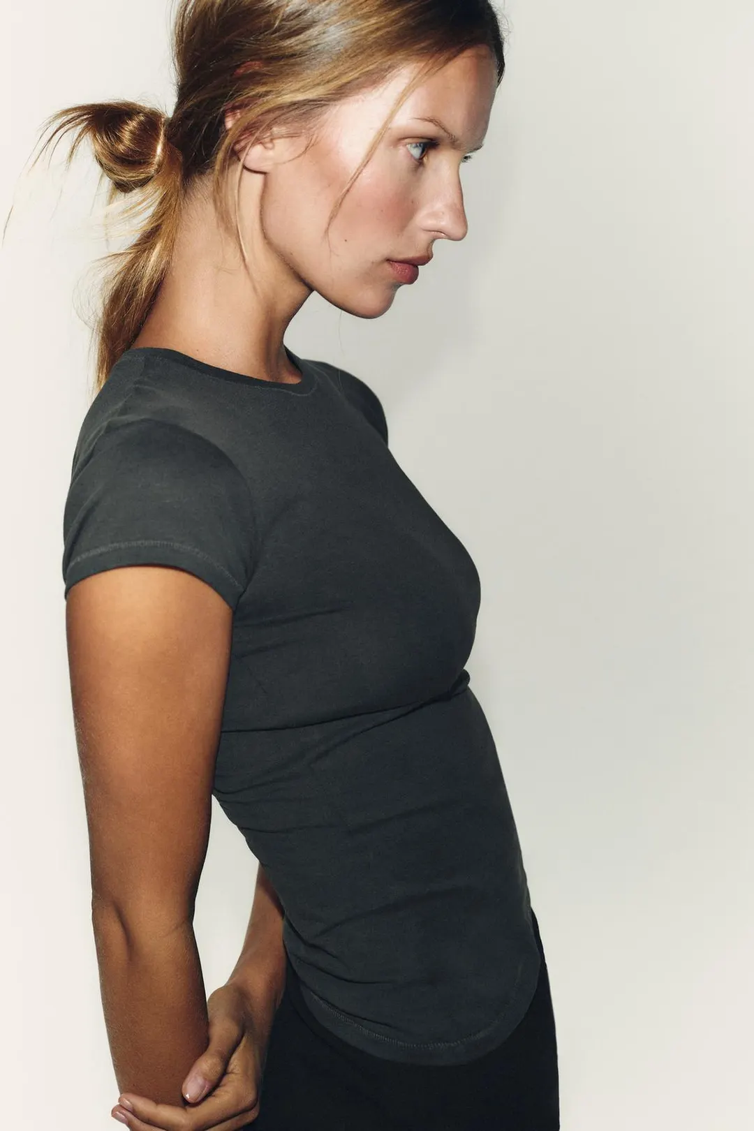 Облегающая футболка с короткими рукавами, Zara