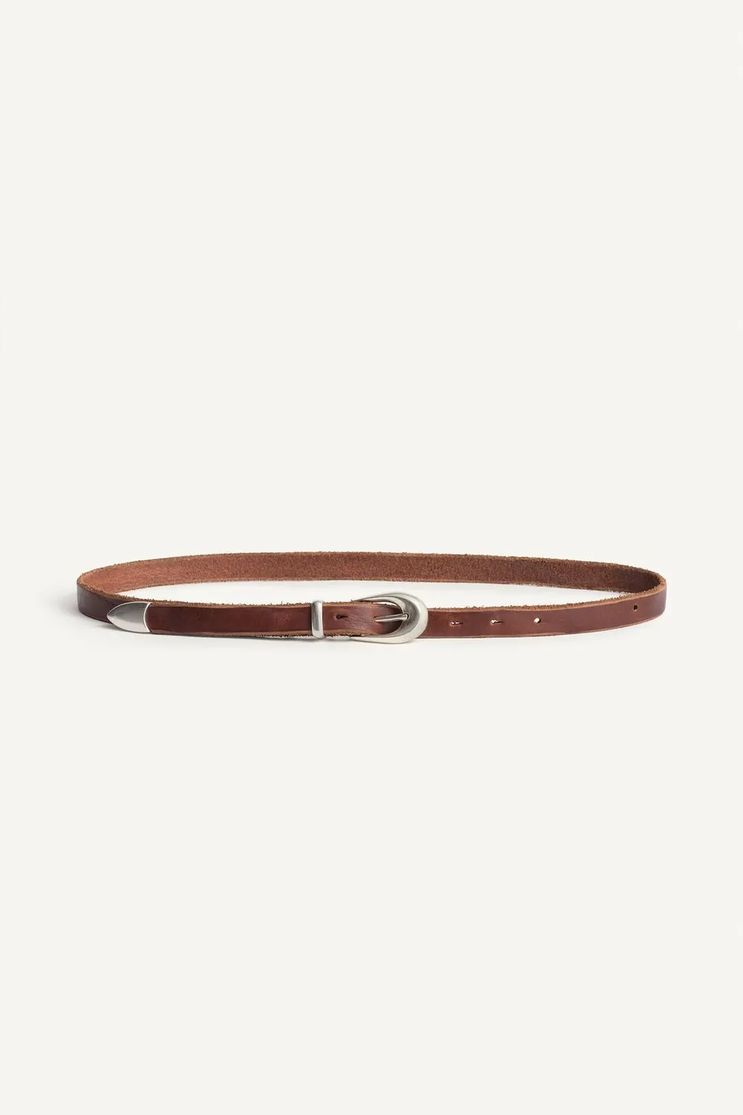 Ремень с кожаным наконечником, Zara