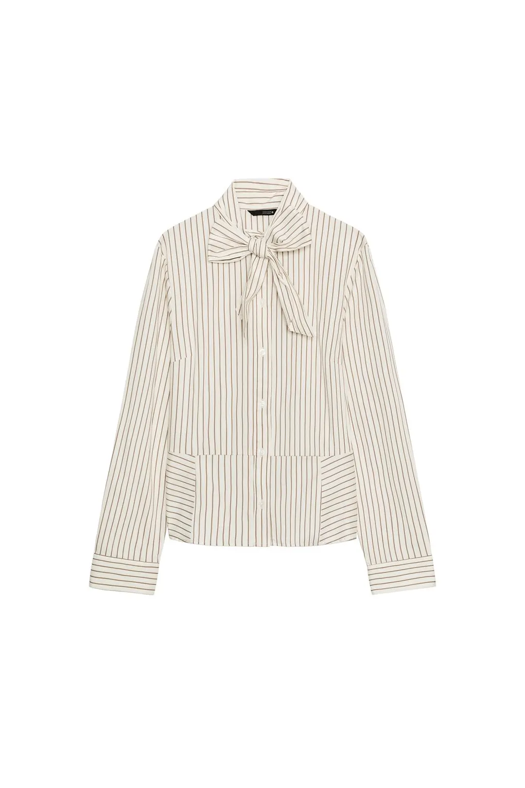 Рубашка с баской и завязкой, Zara