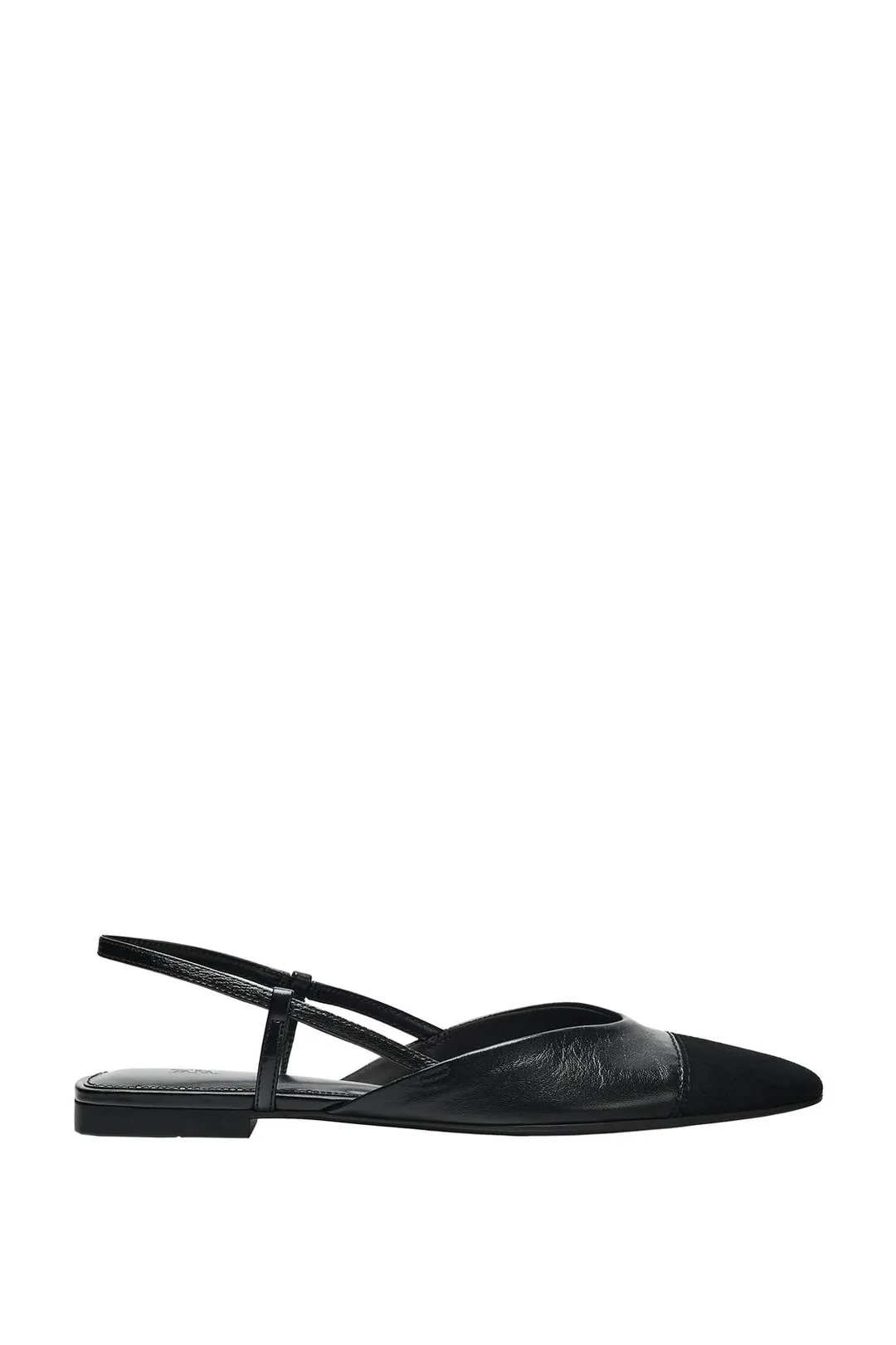 Туфли с открытой пяткой из кожи, Zara