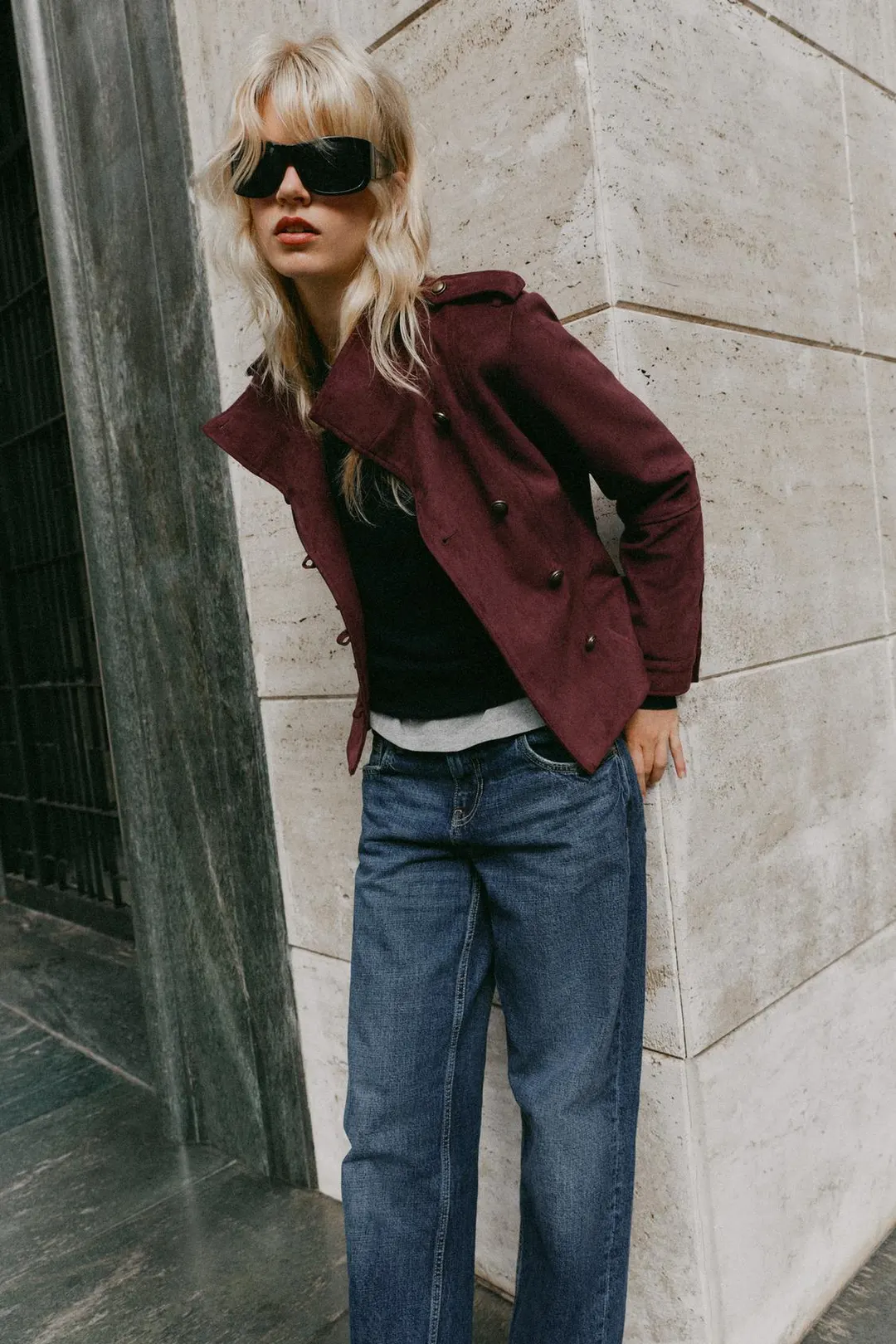 Куртка под замшу с застежкой-клевант, Zara