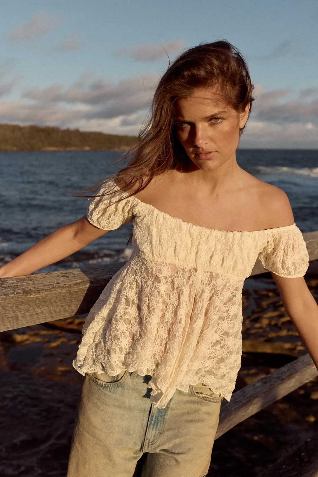 Топ кружевной в романтическом стиле, Zara