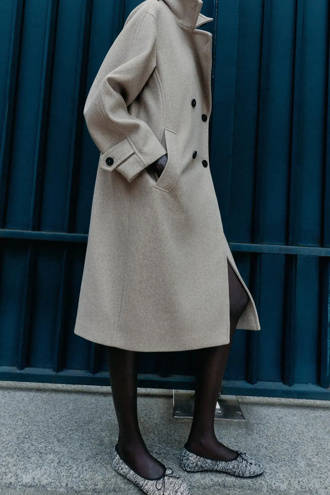 Балетки из ткани с бантом, Zara