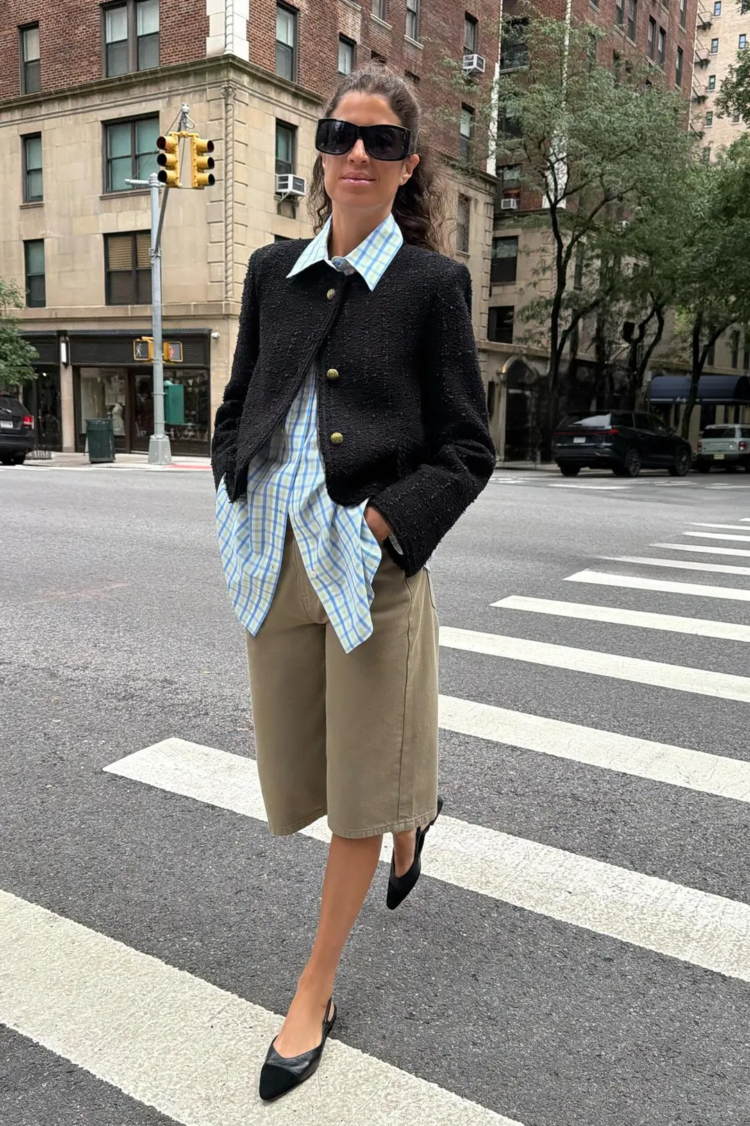 Джинсовые бермуды ZW Collection со средней посадкой, Zara