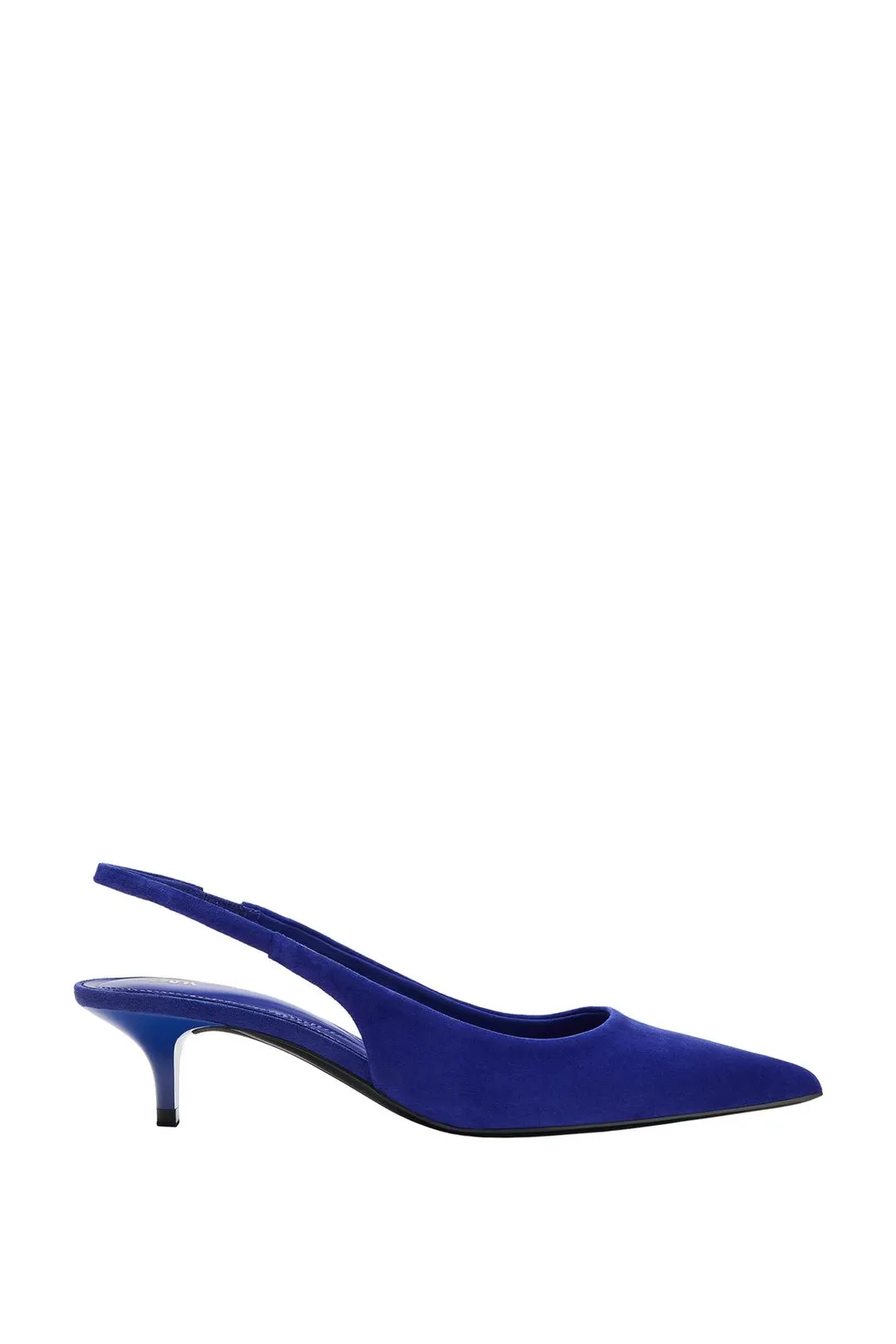 Замшевые туфли на каблуке kitten heel, Zara