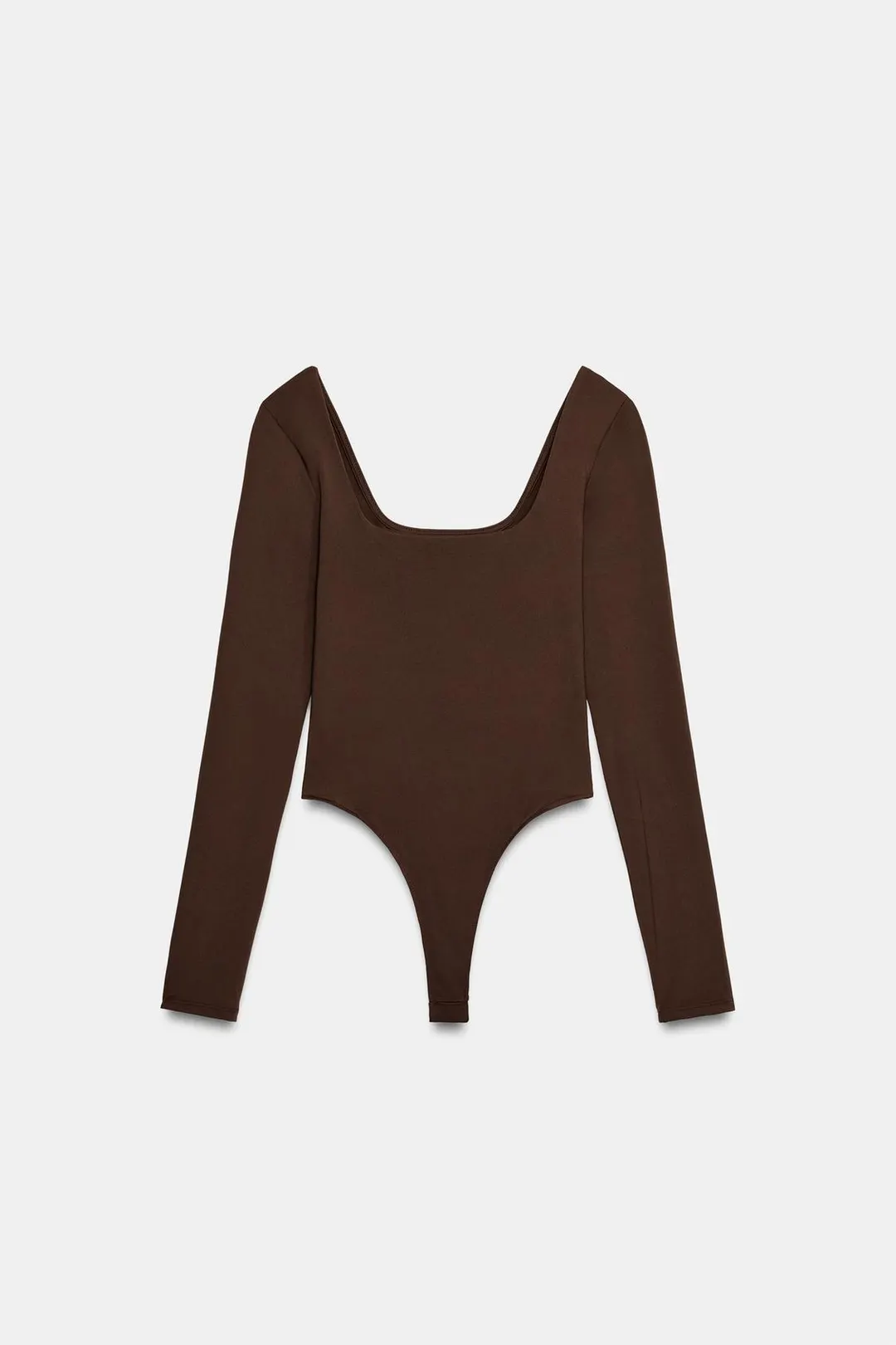 Боди из полиамида с квадратным вырезом, Zara