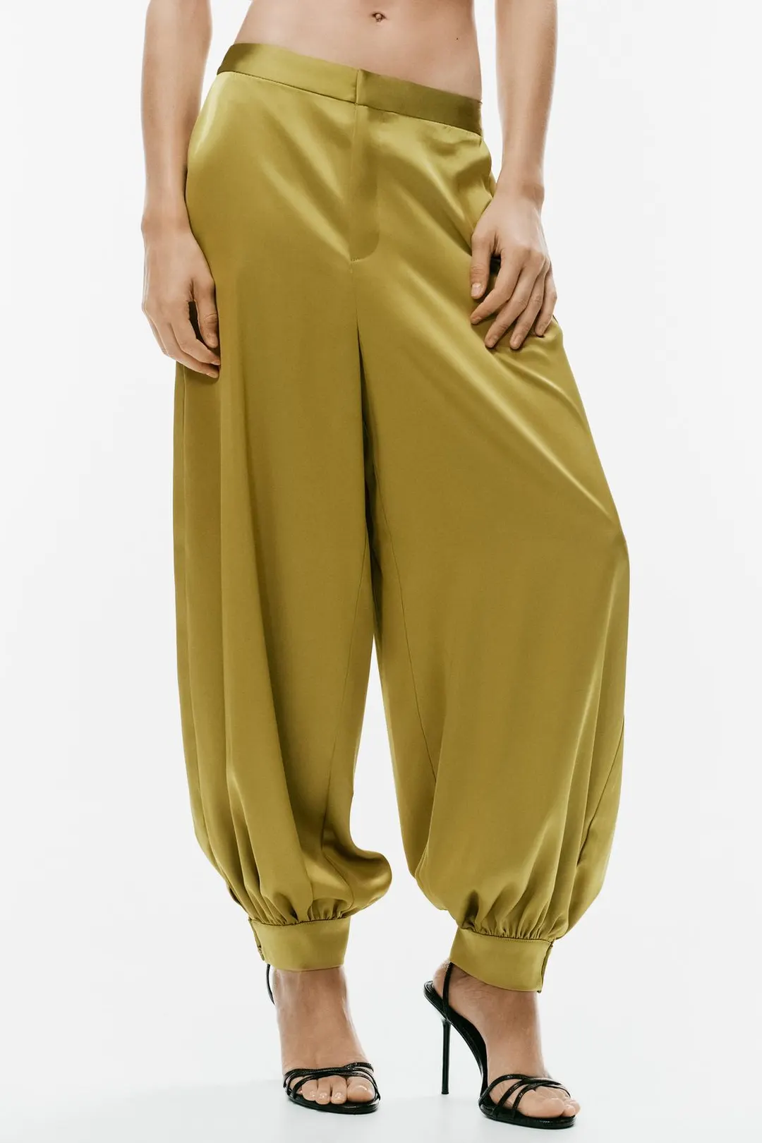 Атласные брюки-саруэл, Zara