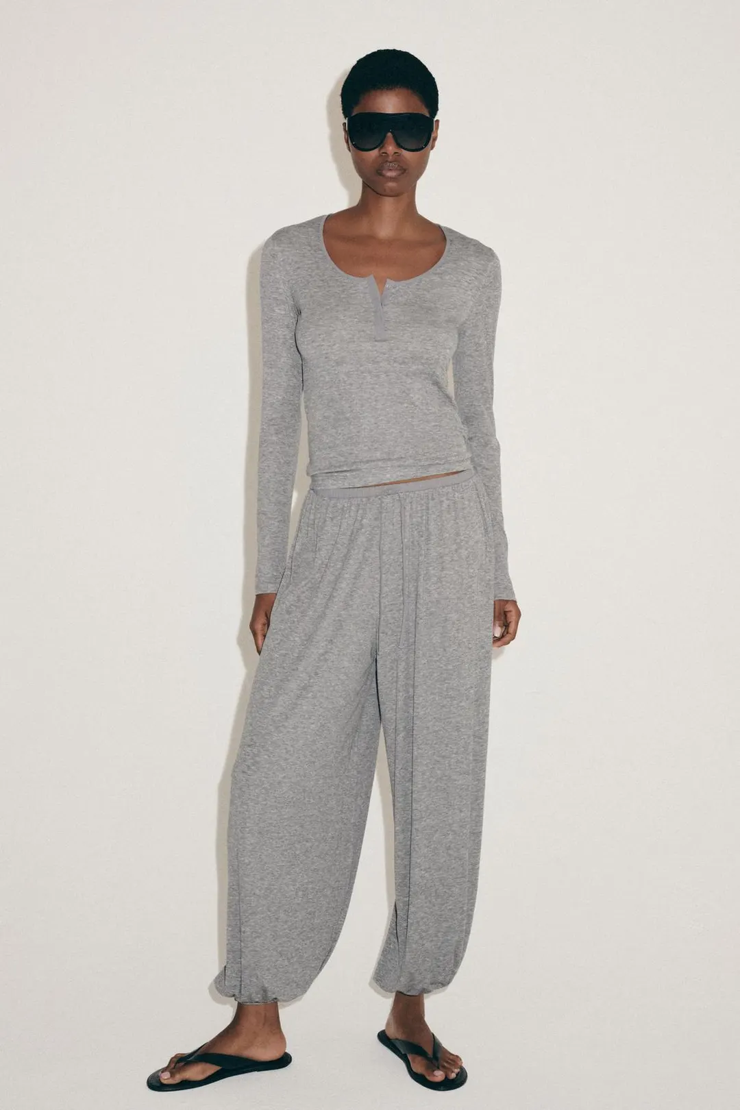 Футболка хенли на пуговицах, Zara