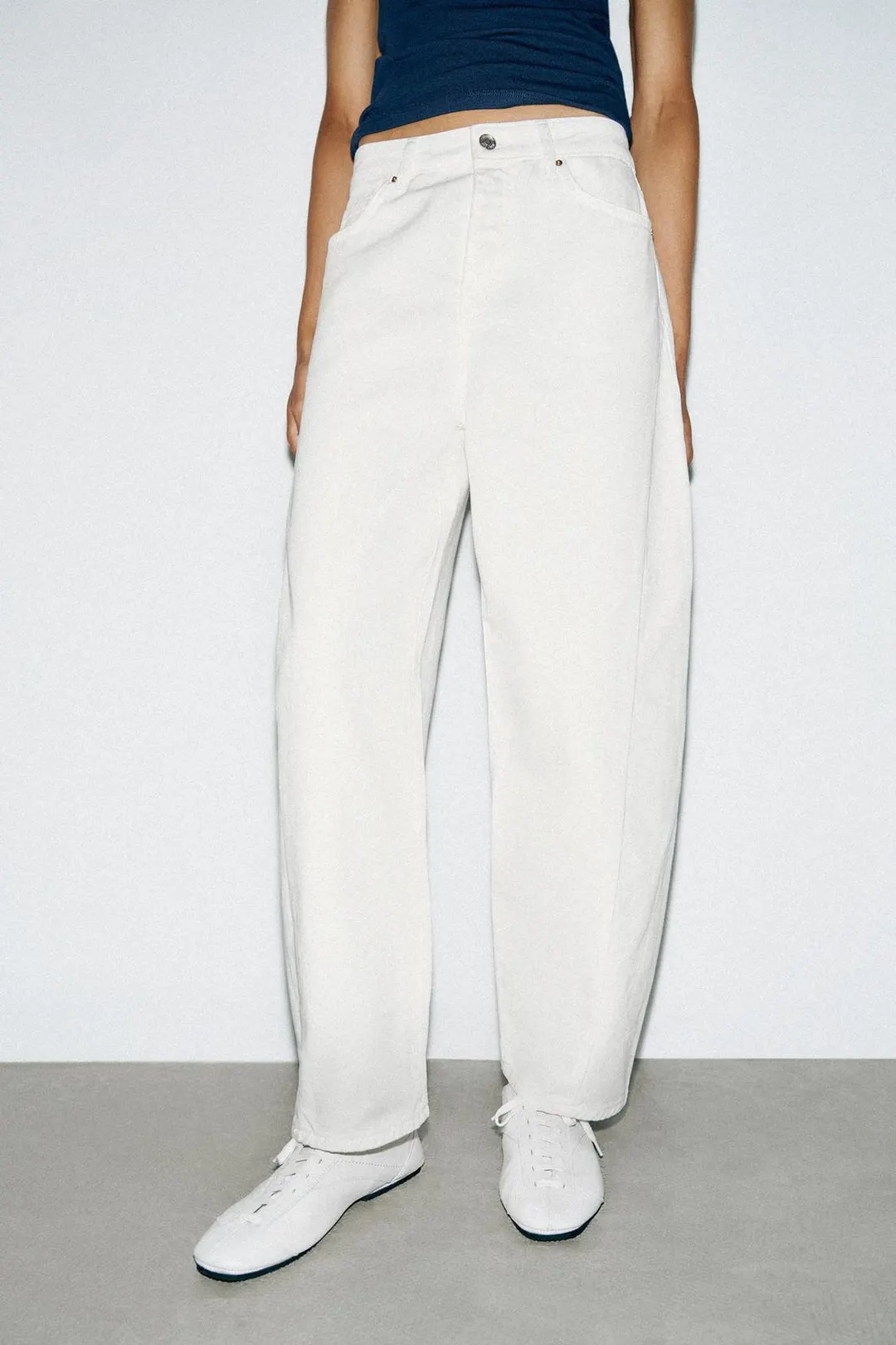 Джинсы barrel Z1975 с высокой посадкой, Zara