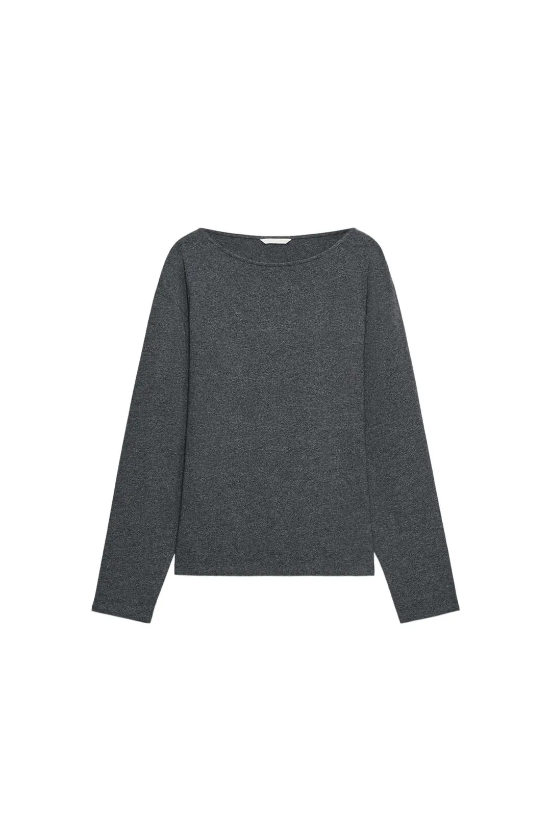 Футболка облегающего кроя с вырезом лодочкой, Zara