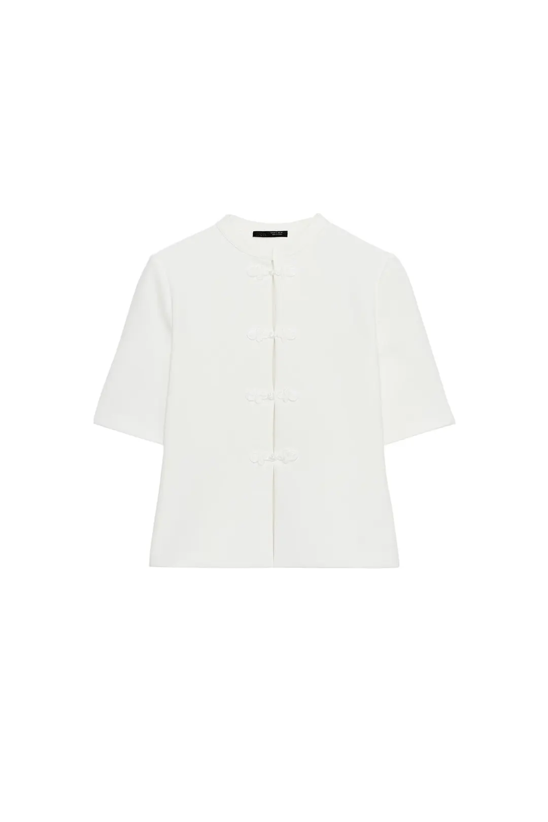 Топ с короткими рукавами и узелковой застежкой, Zara