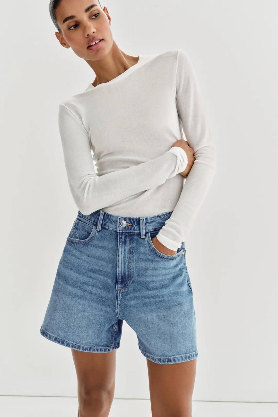 Шорты mom fit Z1975, Zara