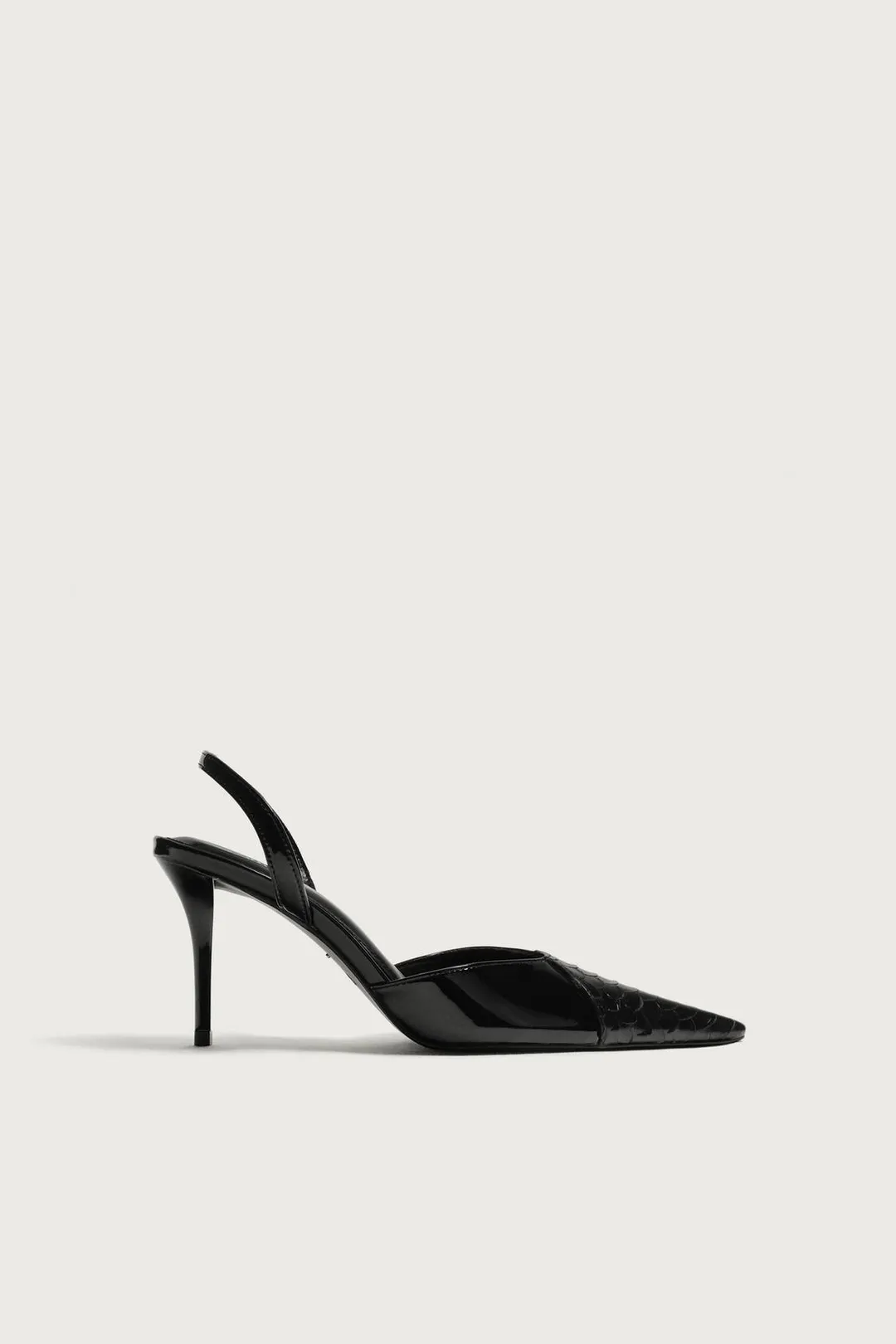 Туфли с открытой пяткой под лакированную кожу, Zara