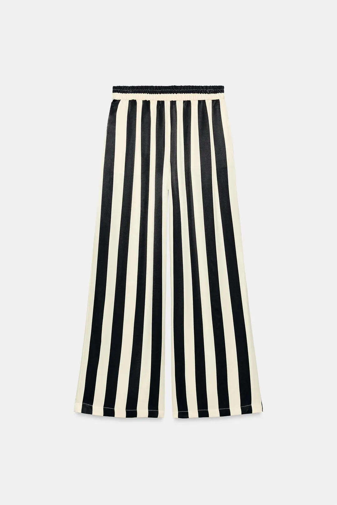 Брюки в полоску с широкими штанинами, Zara