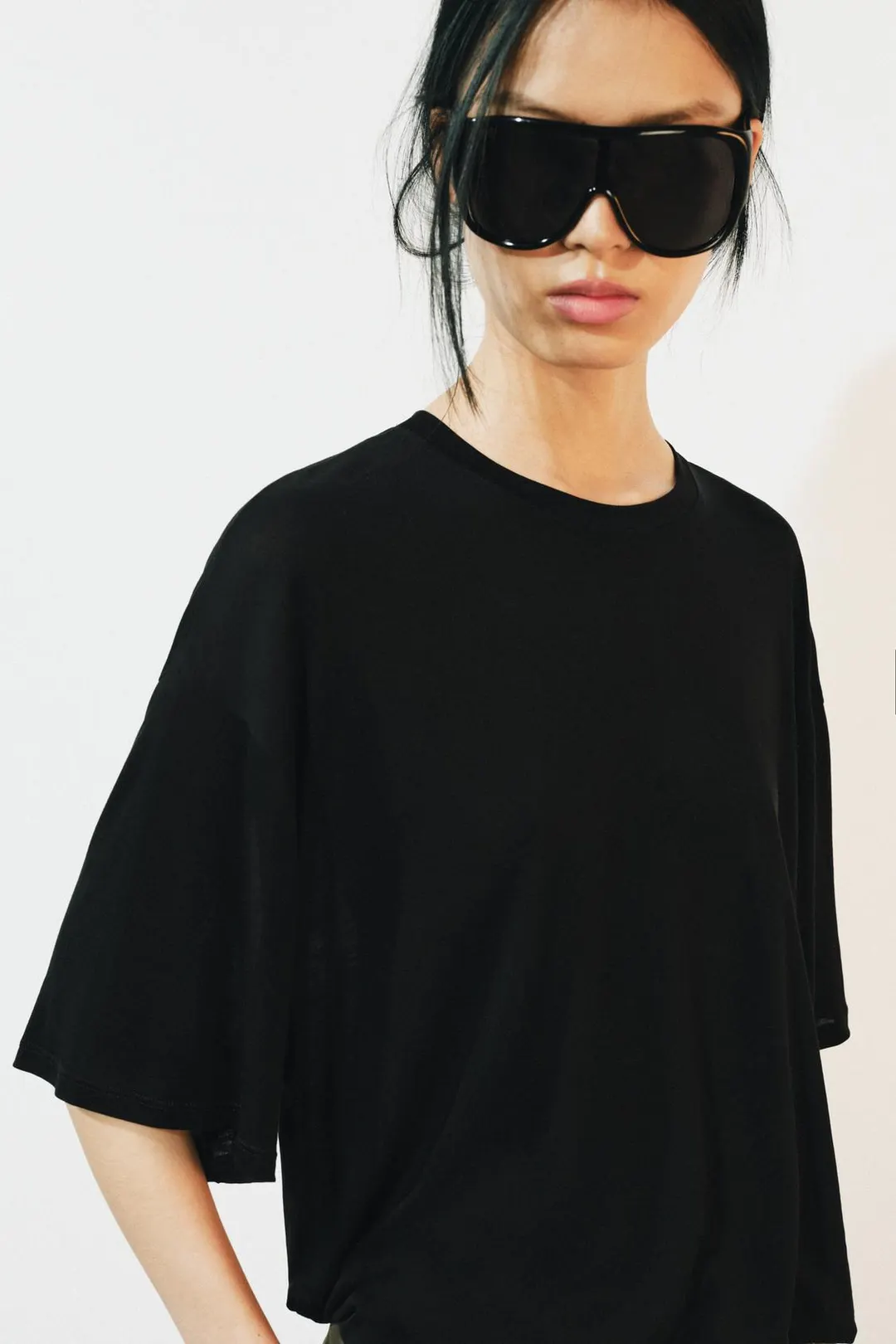 Футболка оверсайз с короткими рукавами, Zara