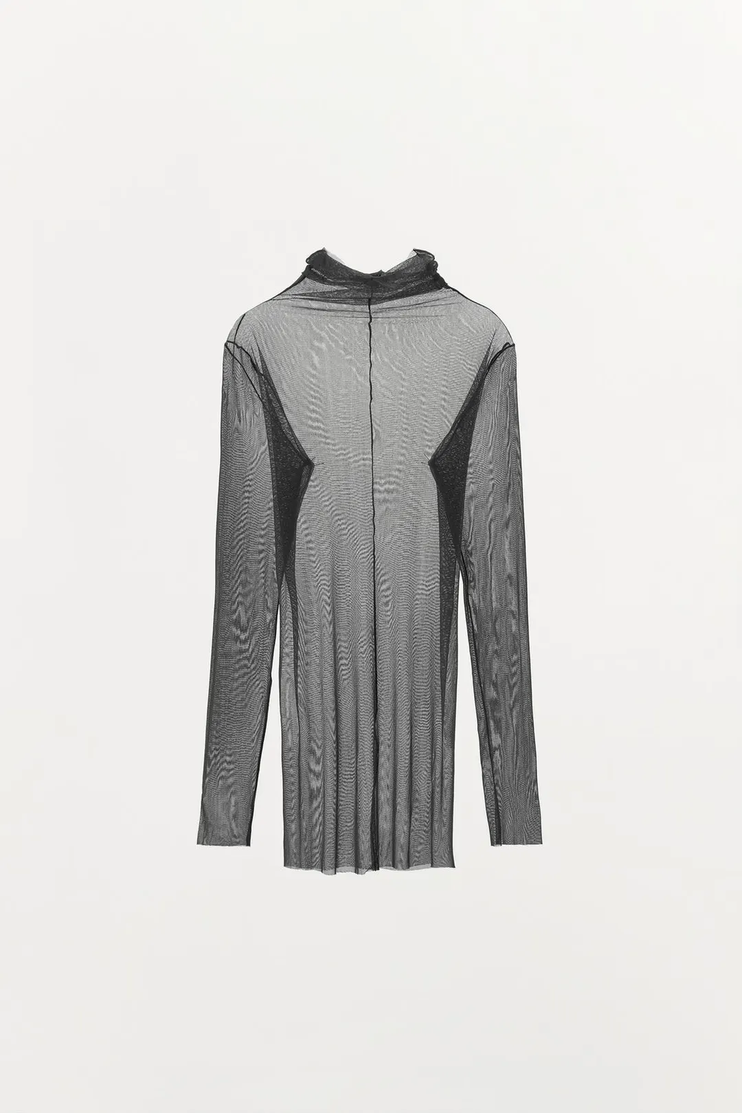 Топ из 100% шелка с высоким воротником, Zara