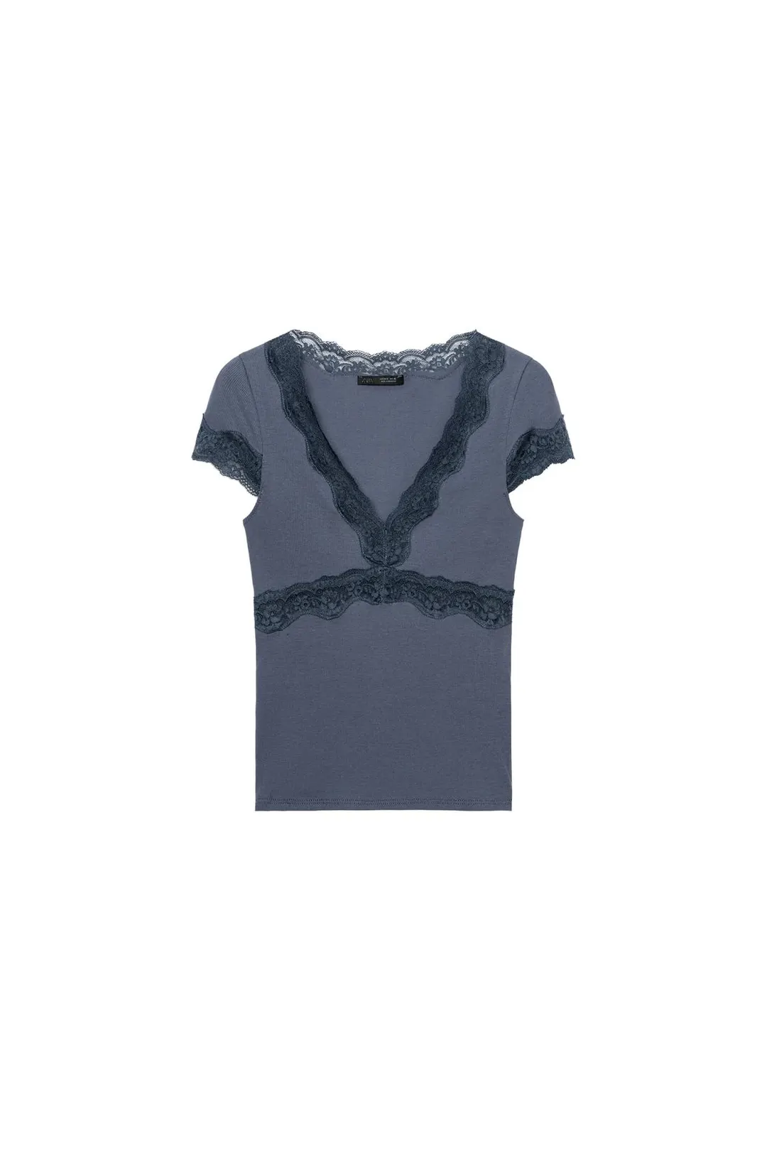 Топ с кружевной отделкой, Zara